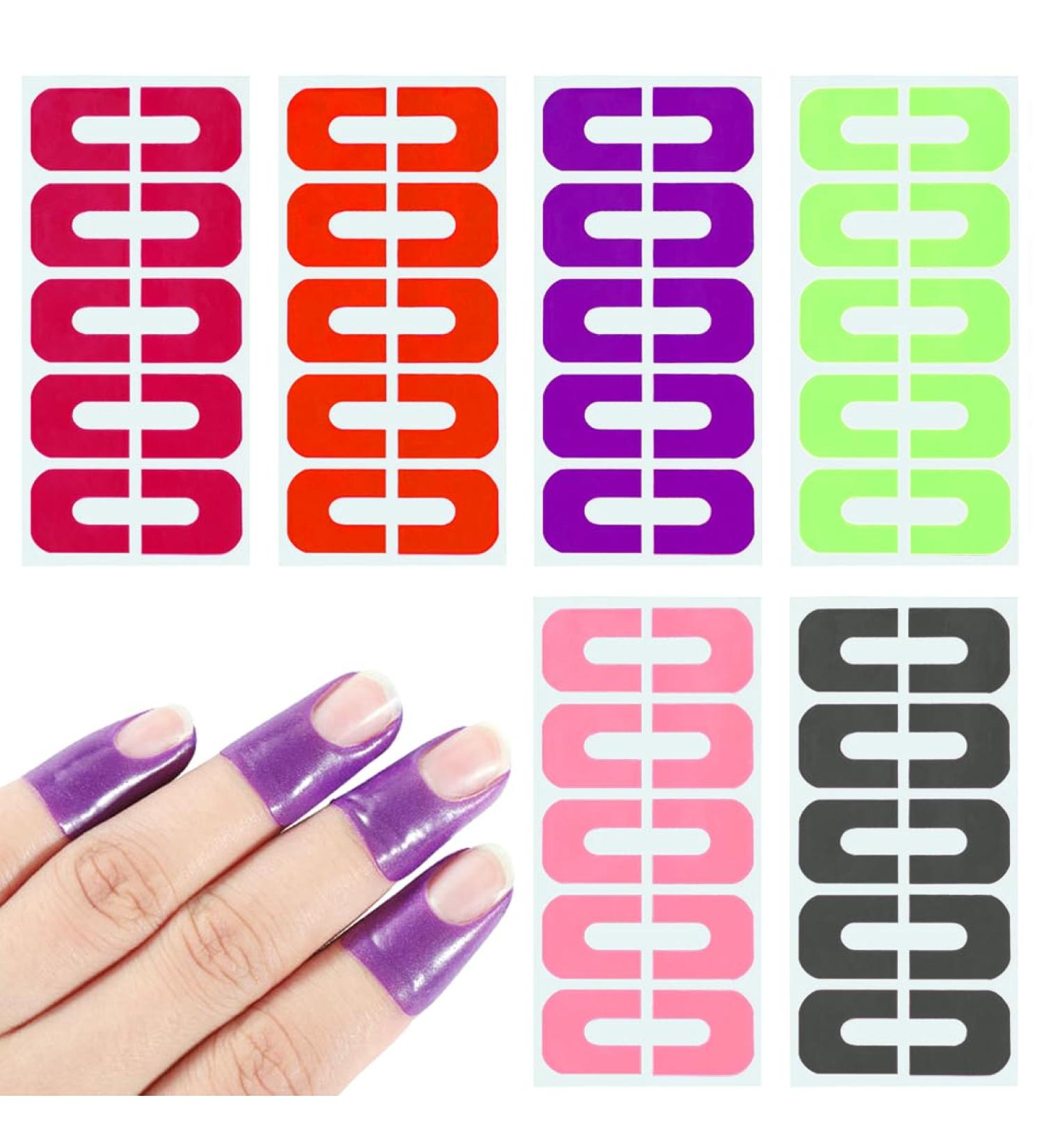 XPEX 60-Piece Nail Polish Template Kit | Reusable Nail Stencil & Skin Barrier | Essential Nail Art Accessories - Buy Online on GoSupps.com