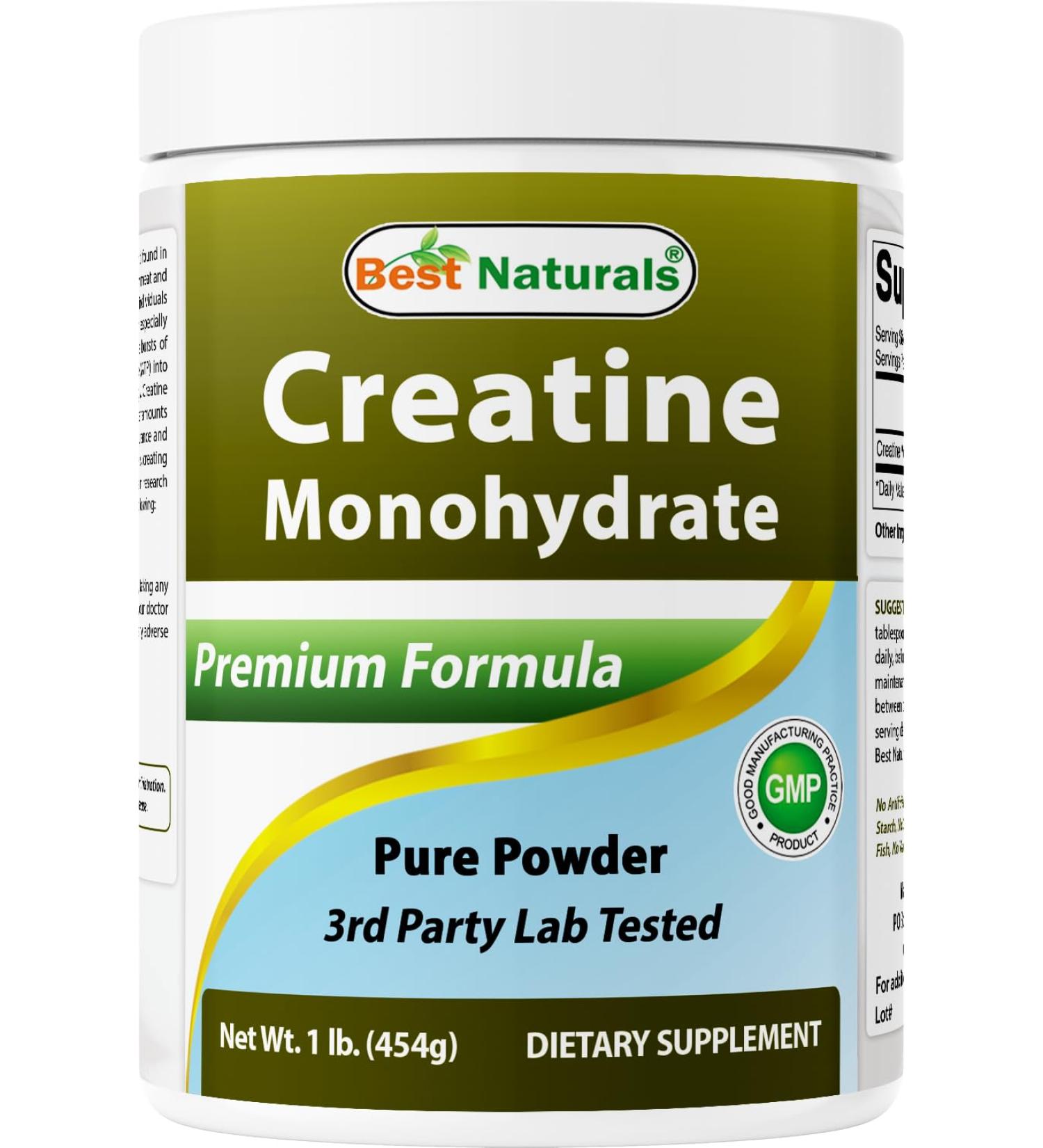 Best Naturals Creatine Monohydrate 1 Lb Pure Powder (1 LB (Pack of 1)) 1 Pound (Pack of 1) - Buy Online on GoSupps.com