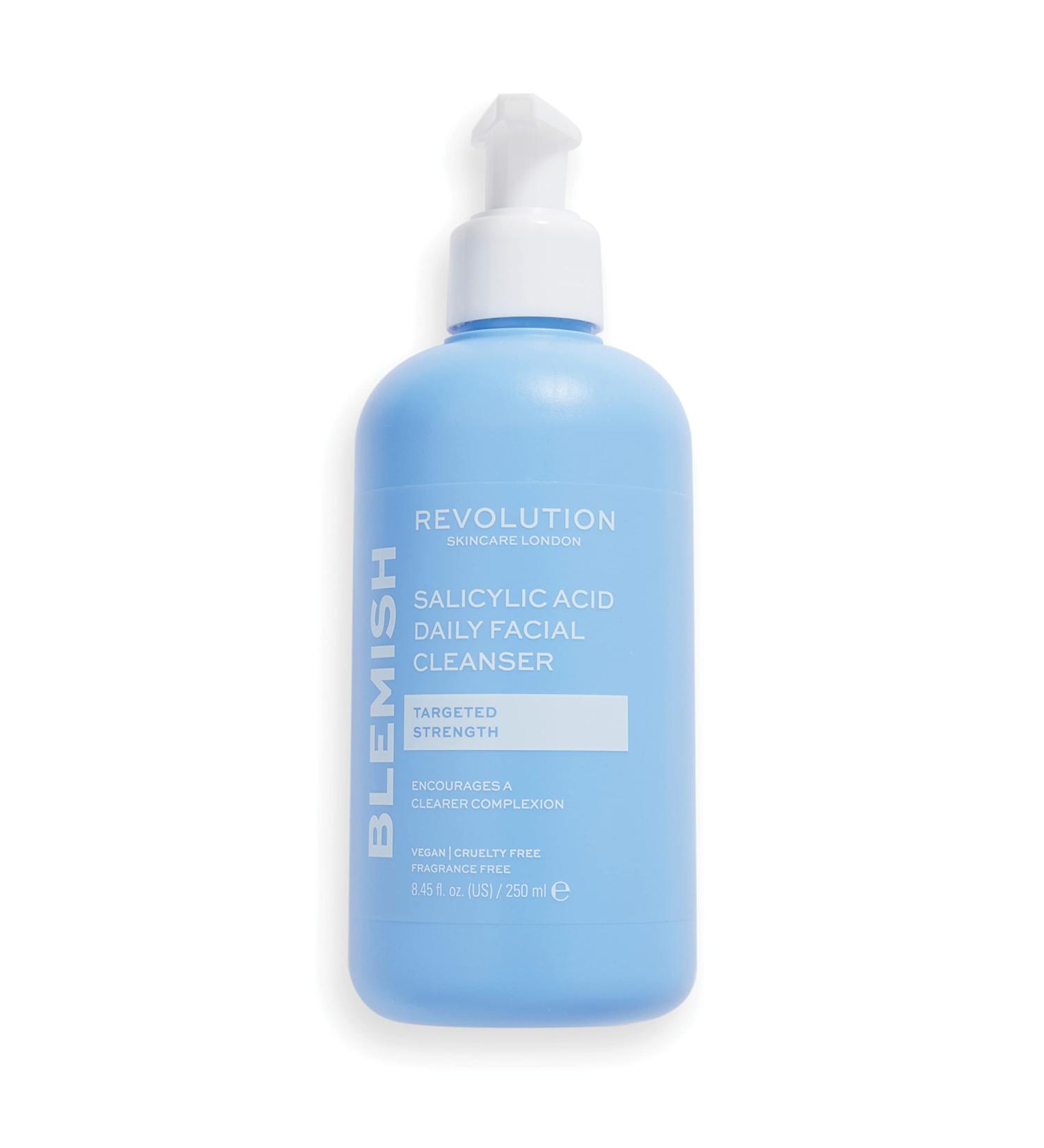 Revolution Skincare Face Wash, with Salicylic Acid, Targets Blemishes and Minimizes Pores, Vegan and Cruelty-Free, 250ml