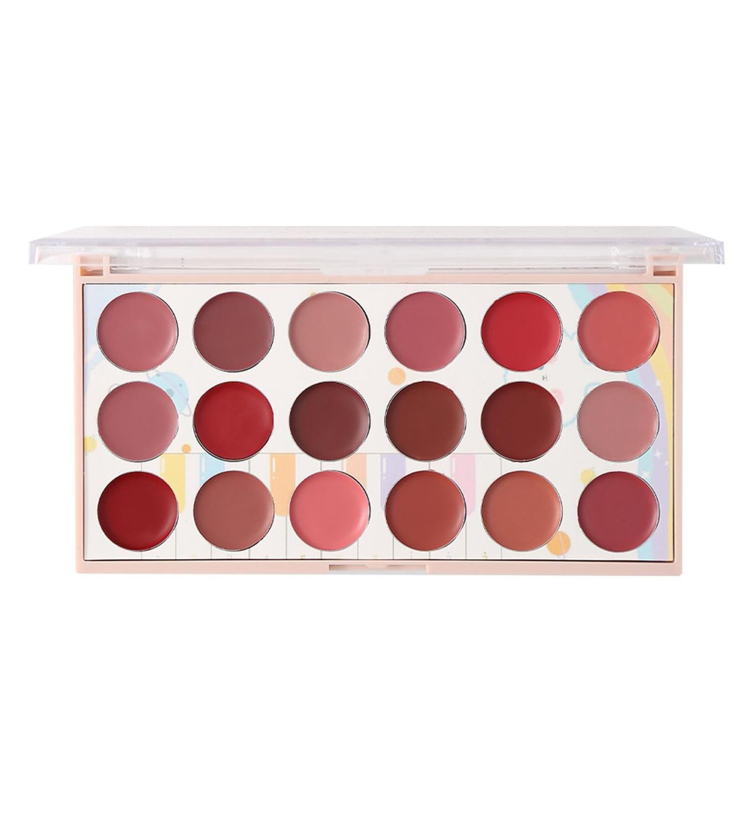  G n rique Waterproof matte lip palette matte lipstick makeup | 18-color lipstick palette sweat-proof - Moisturizing lip cream palette lip gloss for beginners - Buy Online on GoSupps.com