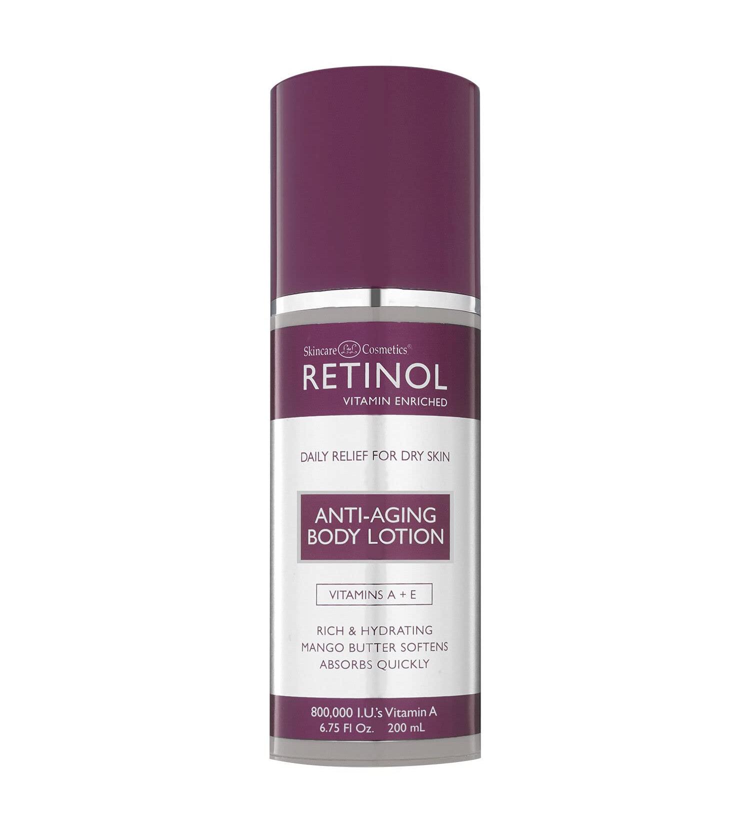 Retinol Anti-Aging Body Lotion - Corrective & Preventative Relief for Dry Skin | Luxurious Treatment with Original Retinol, Botanical Moisturizers & Vitamin A - Buy Online on GoSupps.com