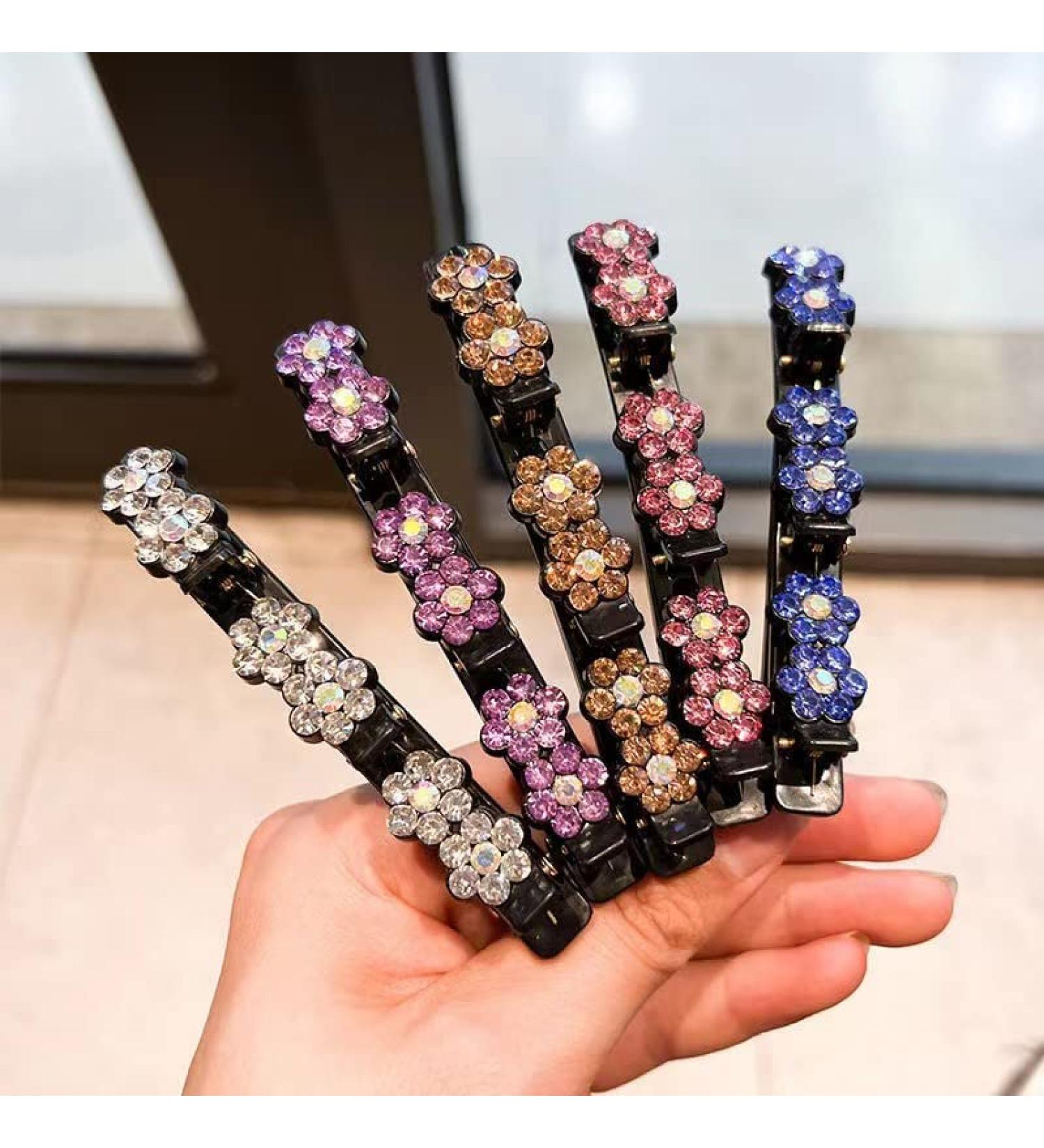 GULELAYAR Sparkling Crystal Hair Clips | Fabric Hair Bands | Duckbill Clip | Flower & Rhinestone Hair Accessories for Women - Buy Online on GoSupps.com