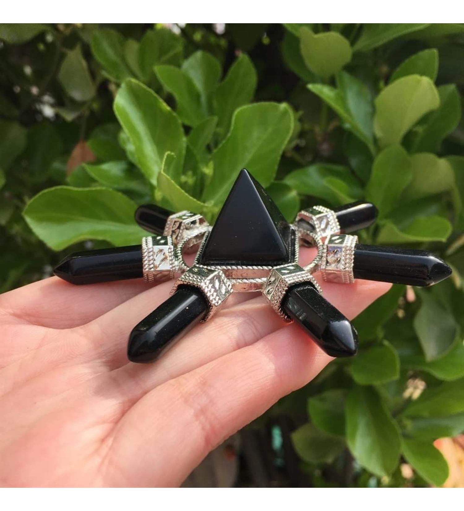 Natural Crystal Rough Natural Obsidian Pyramid Tip Accumulation Tower Beautiful Natural Crystal Stone QINTINYIN - Buy Online on GoSupps.com