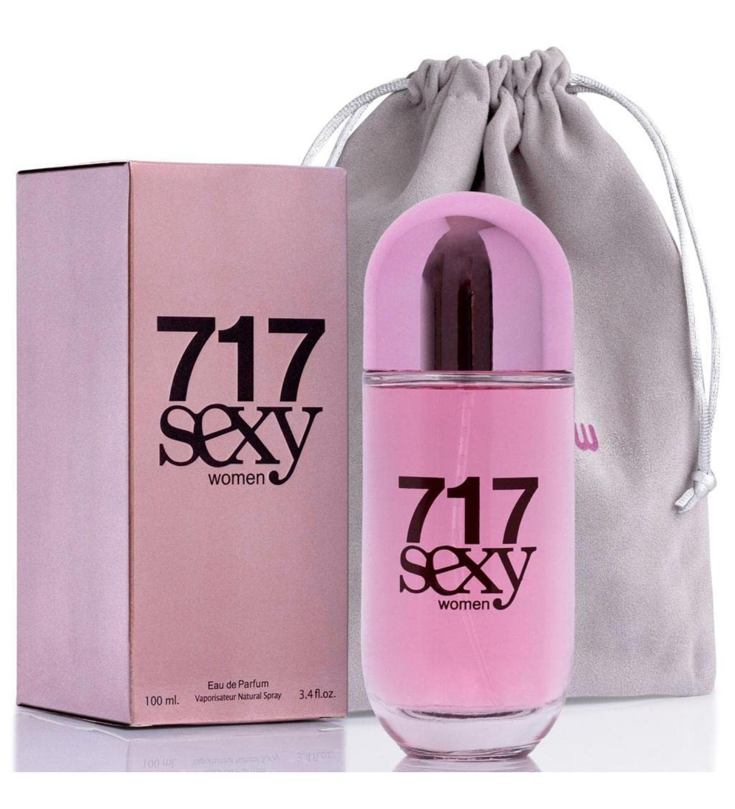 NovoGlow 717 Sexy Women- 100ml/3.4 Fl Oz Eau De Parfum Spray - Long Lasting Floral Citrusy & Powdery Fragrance Smell Fresh & Clean All Day Includes Carrying Pouch Gift for Women for All Occasions - Buy Online on GoSupps.com