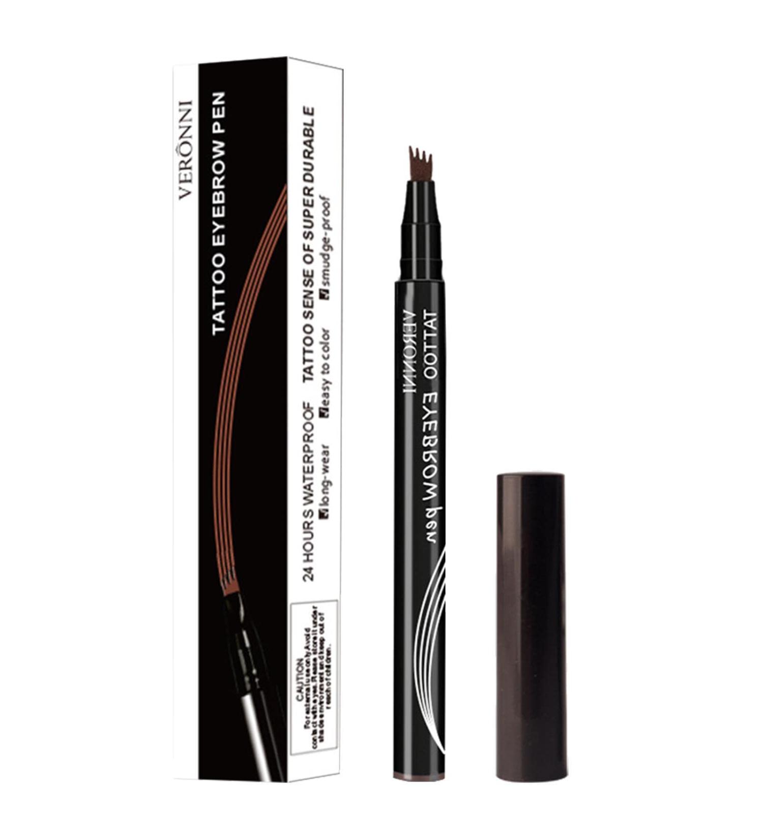 Four-Headed Eyebrow Pencil | Four-Fork 3D Eyebrow Makeup Pencil - Natural-Looking Waterproof Eyebrow Makeup Supplies for Dating Parties and Daily Use C: Grayish Brown - Buy Online on GoSupps.com