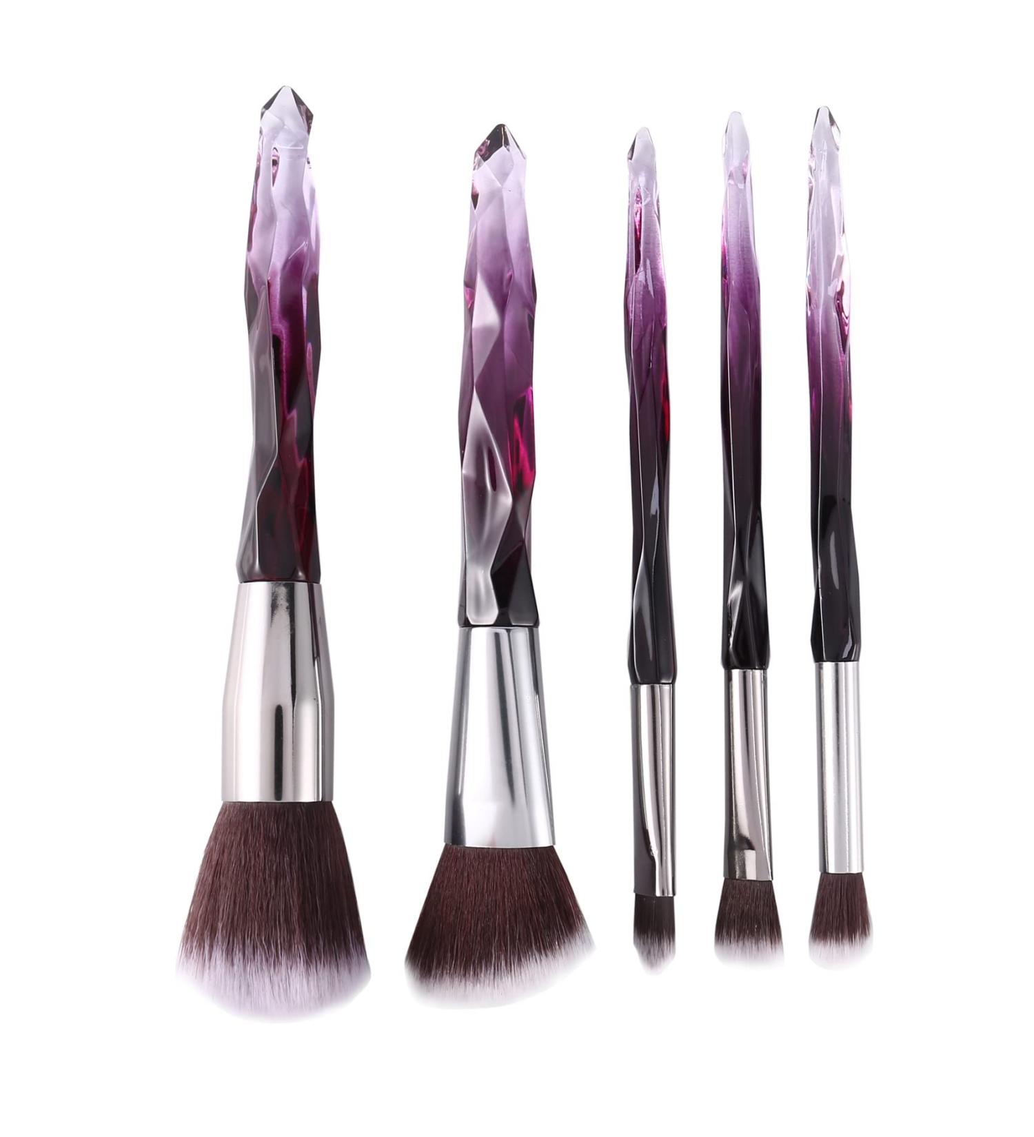 Beifenl Purple Fiber Bright Transparent Crystal Diamond Makeup Brush Blush Foundation Eye Shadow Brush - Buy Online on GoSupps.com