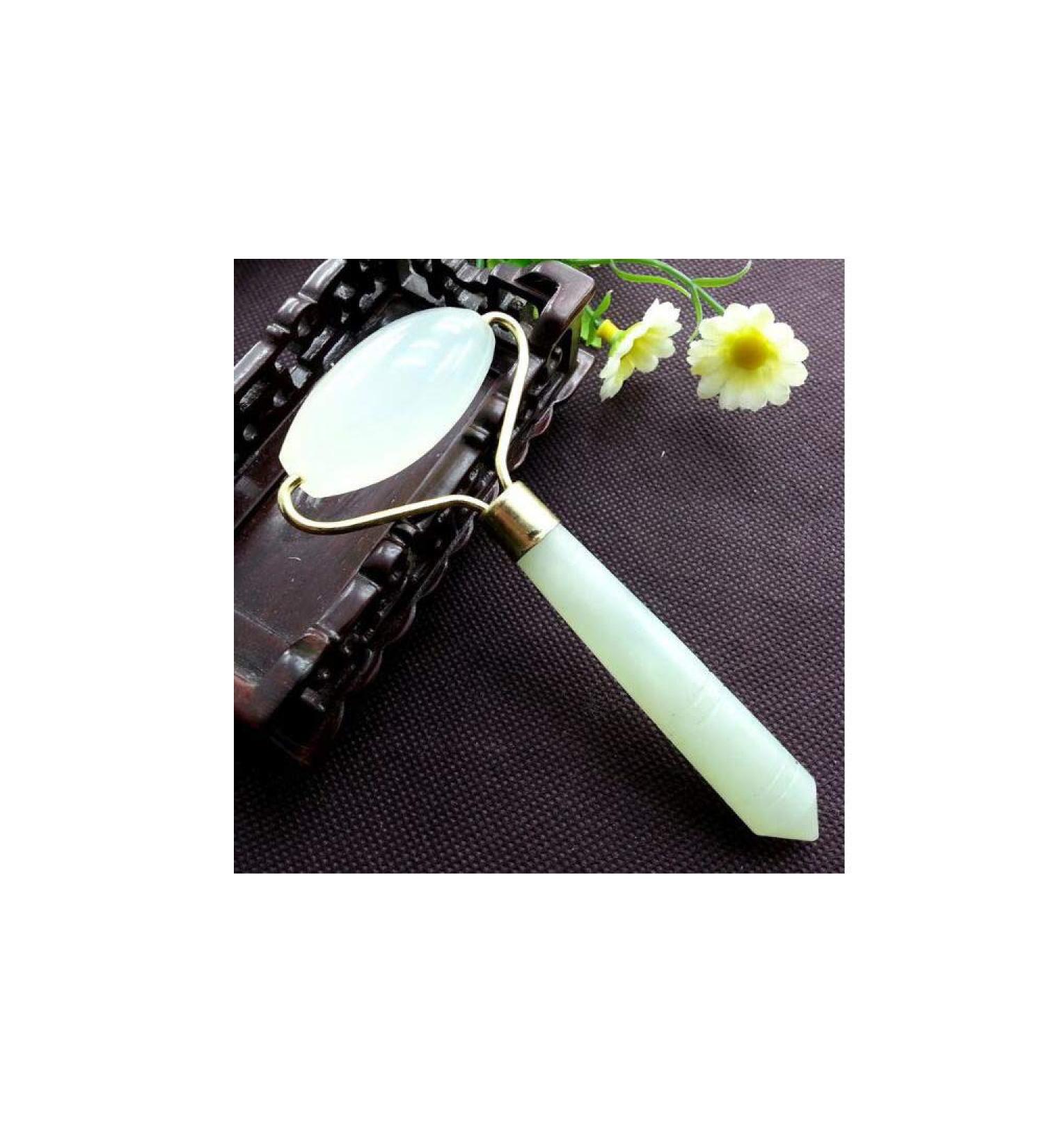 100% Natural Xiuyan Jade Single Point Roller (11cm) - Buy Online on GoSupps.com
