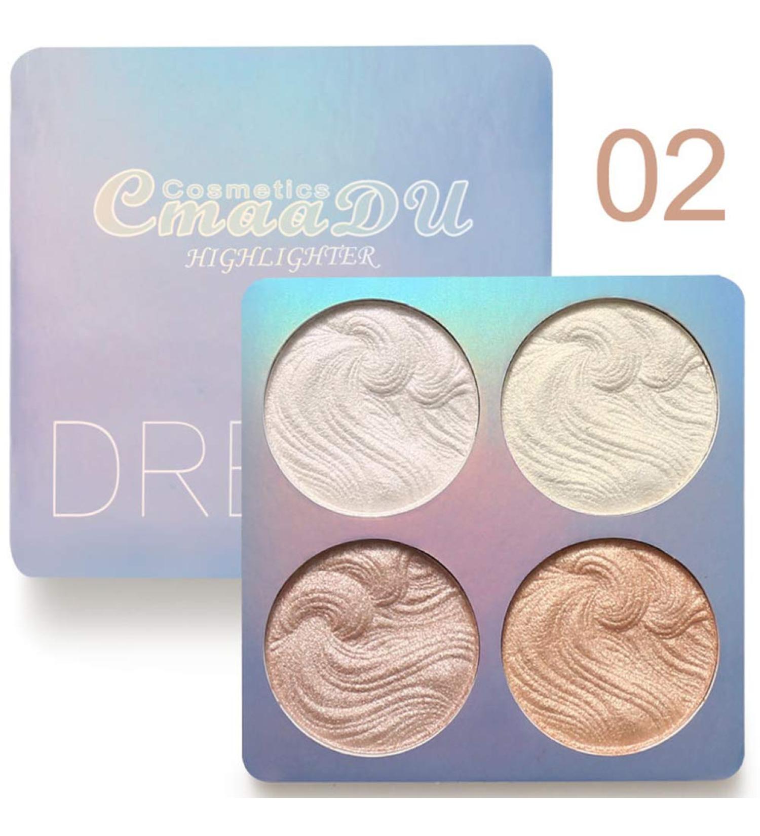 Weixinbuy Shimmer Highlighter Powder Palette Illuminator Palette The Powder Palette Highlighter Baked Waterproof Long Lastin - Buy Online on GoSupps.com