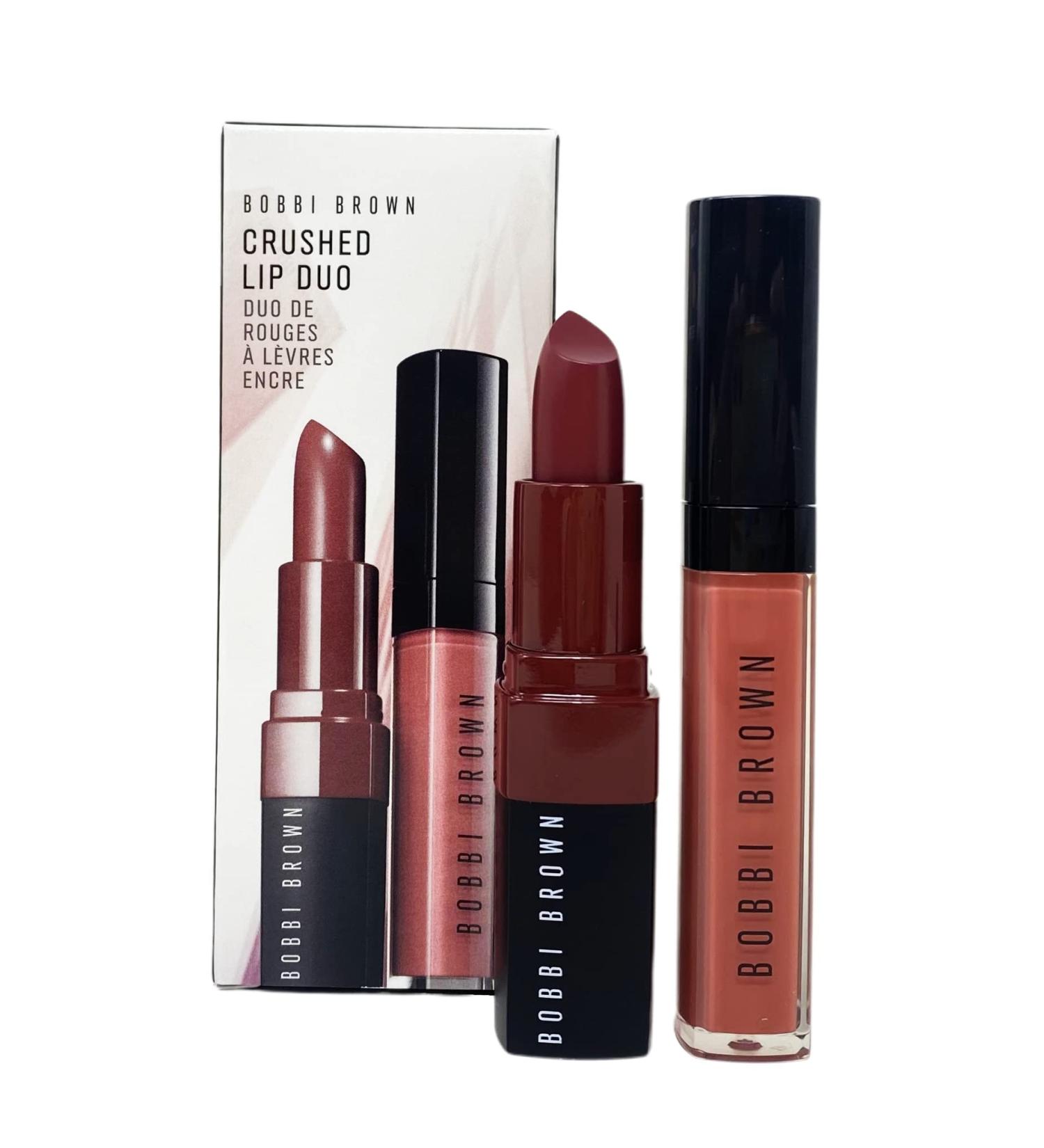 Bobbi Brown Crushed Lip Duo in Telluride & Free Spirit - Deep Mauve & Lush Pink Beige - Buy Online on GoSupps.com