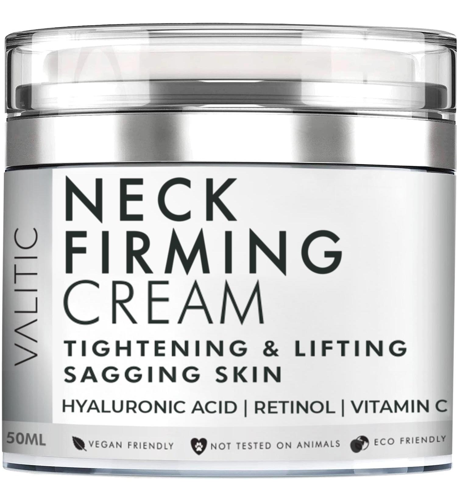 VALITIC Neck Cream - Anti-Aging Tightening & Firming Formula with Hyaluronic Acid Retinol & Vitamin C | Day & Night Cream for Sagging Skin - Buy Online on GoSupps.com
