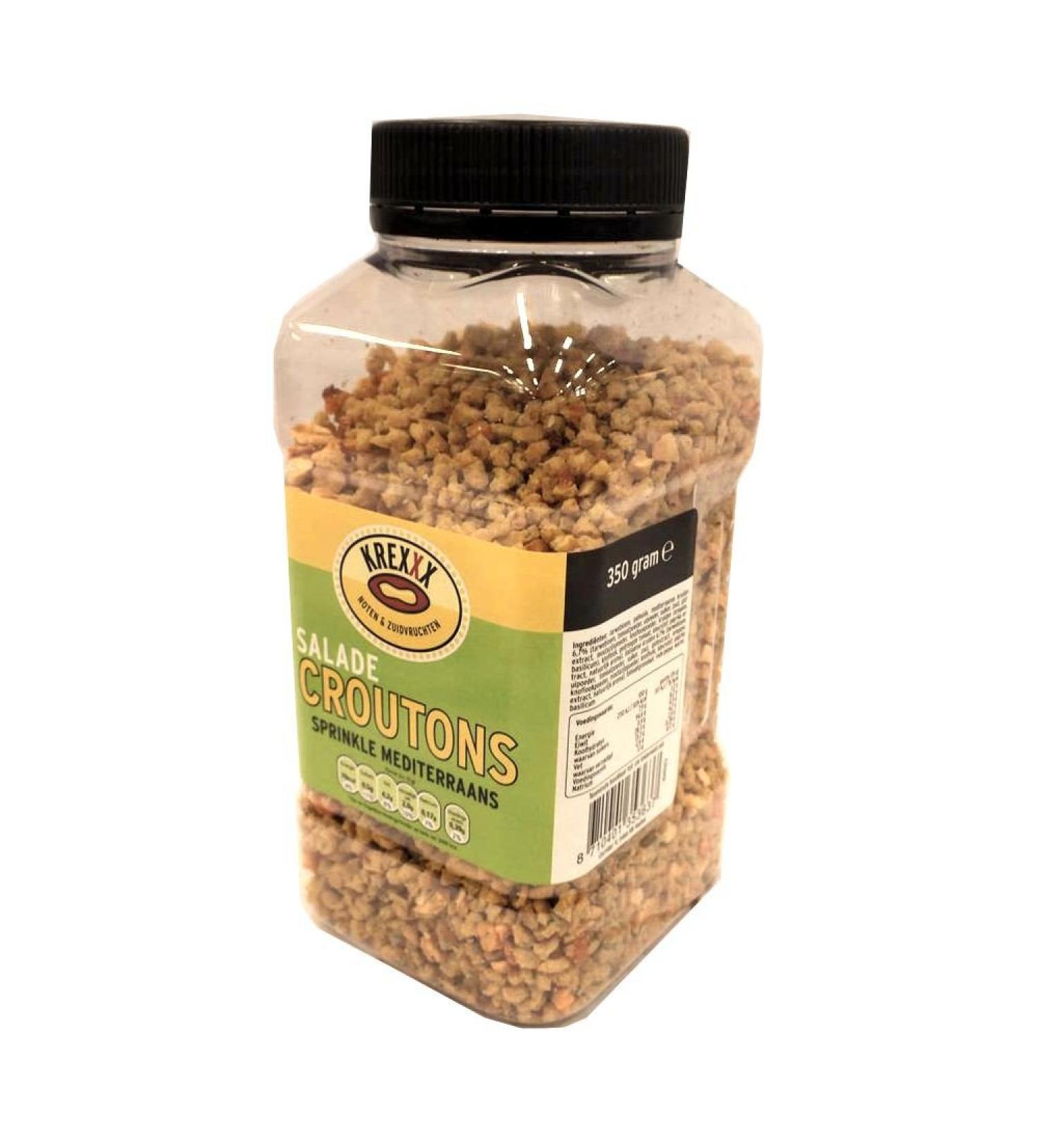 Krexxx Salade Croutons Sprinkle Mediterraans 350g can (Salad Croutons Mediterranean)