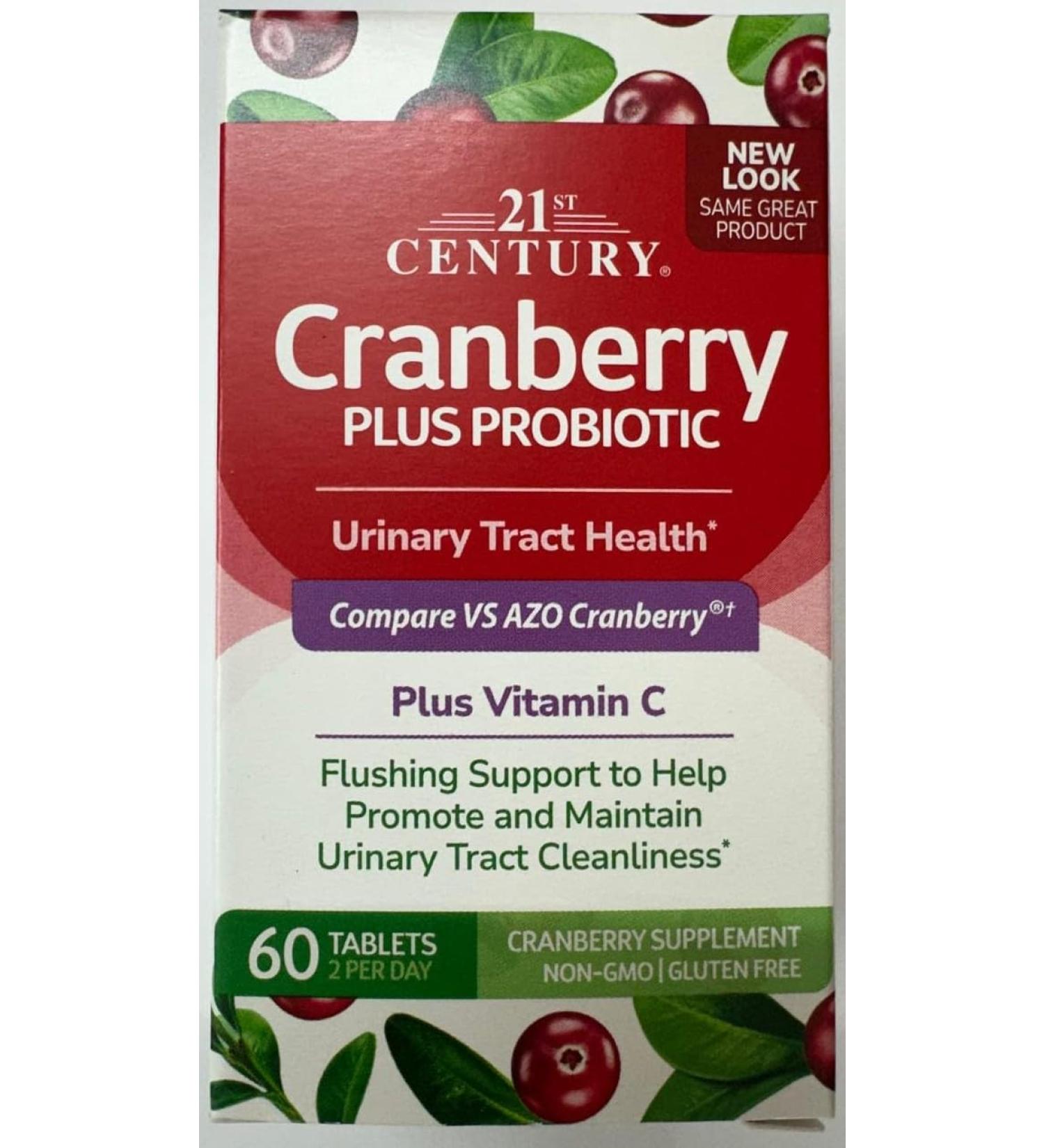 21St Century Cranberry Plus Probiotic - 60 Tablets Pack of 3