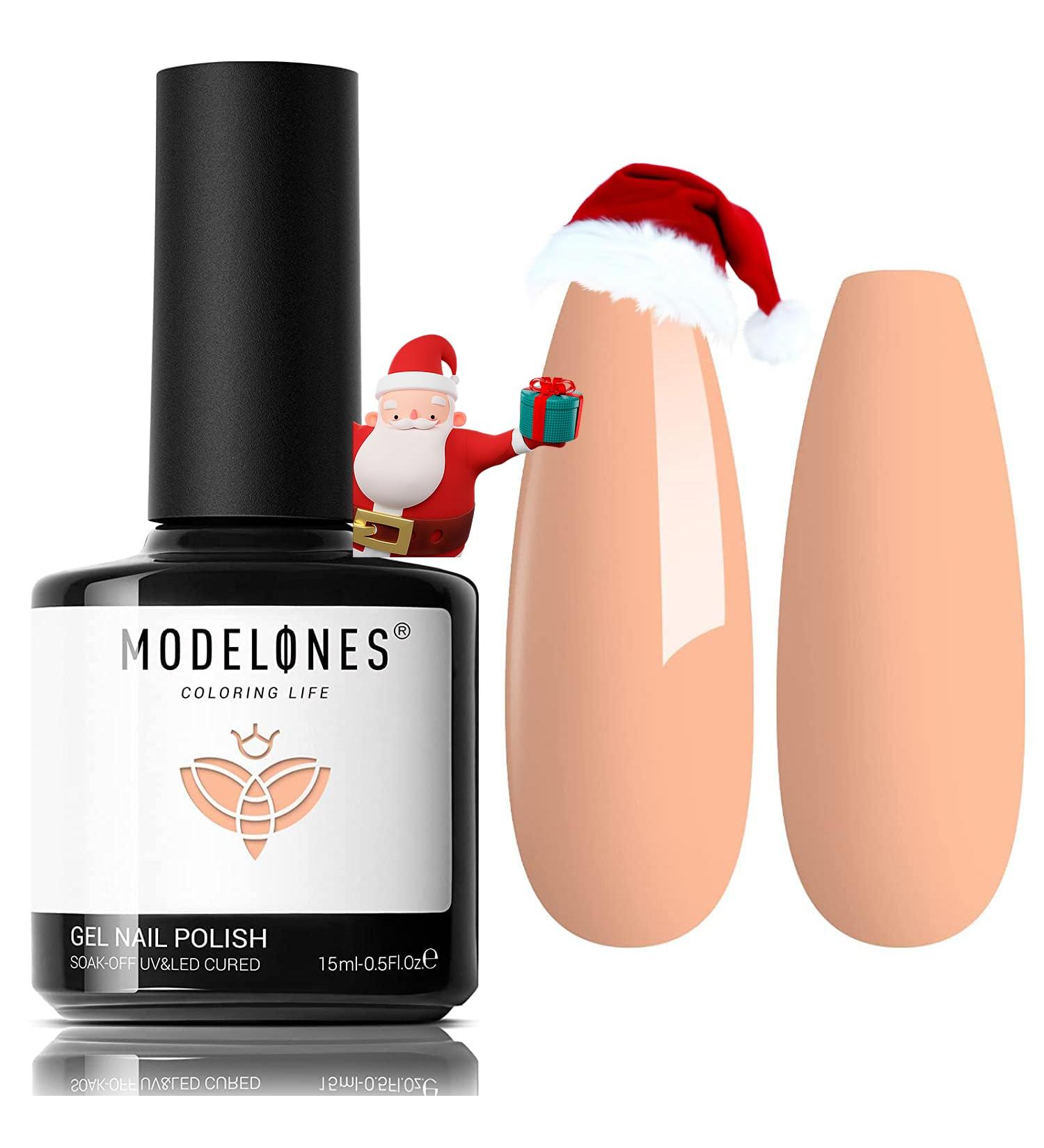 Modelones 15ml Gel Nail Polish - Soft Light Orange Pastel for Spring & Summer | Long-Lasting Shellac for UV/LED Lamps | Perfect for French Manicure - Buy Online on GoSupps.com