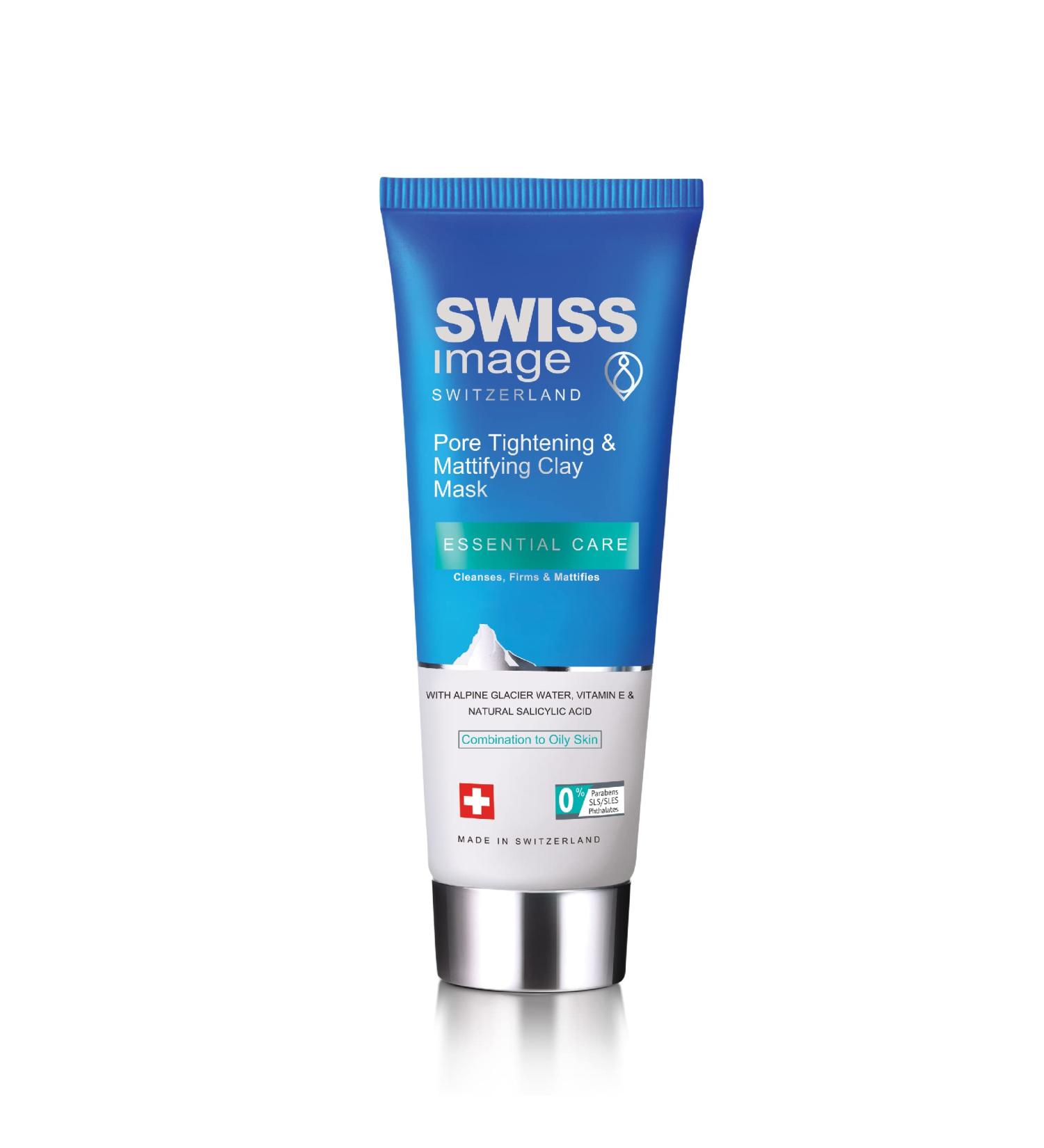 Swissimage Essential Care Pore-Tight & Matt Tone Mask 75ml - Gentle Daily Peeling for Combination to Oily Skin | Cleansing & Strengthening - Buy Online on GoSupps.com