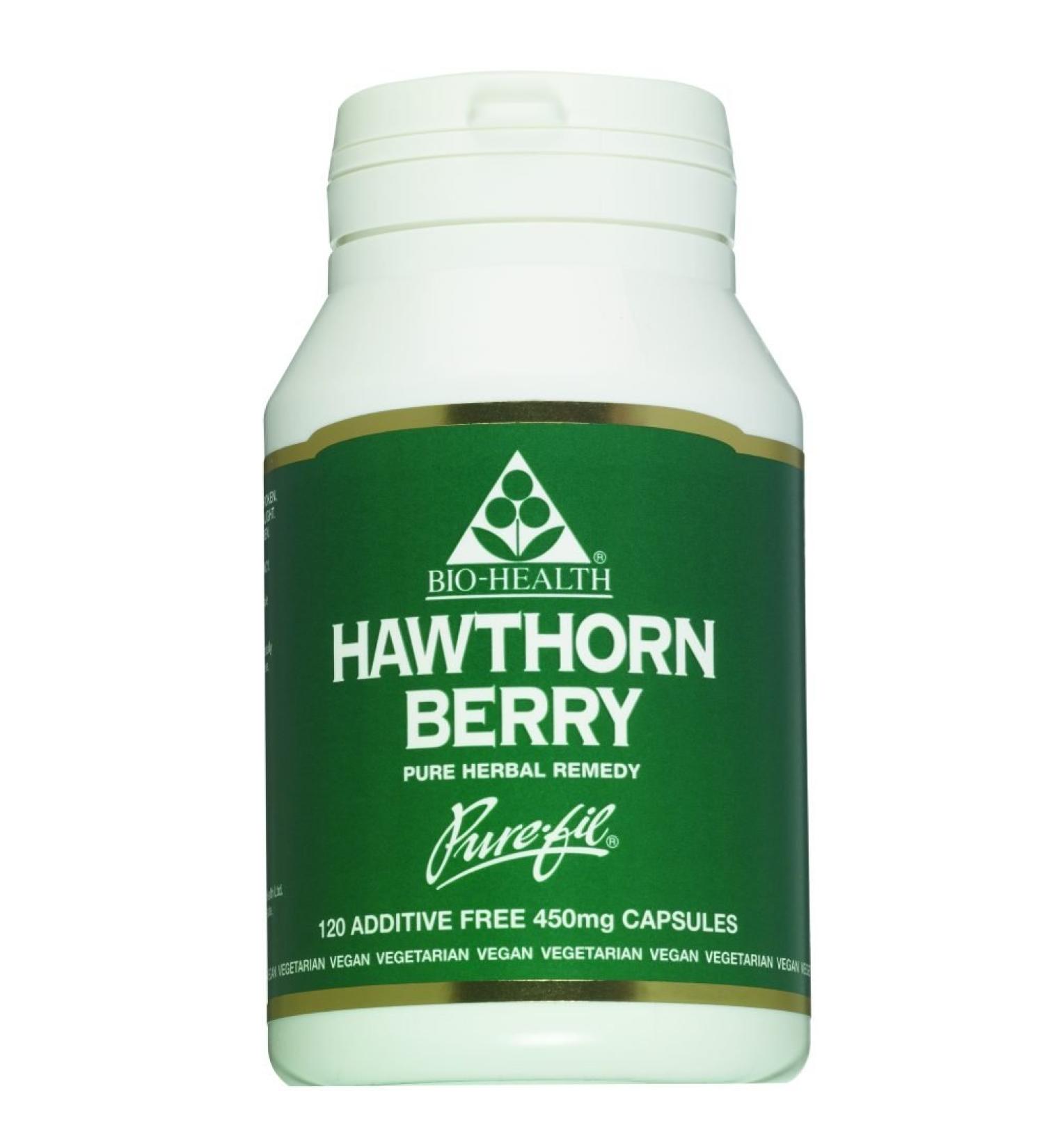 Bio Health Hawthorn Berry - 120 x 450mg Vegicaps