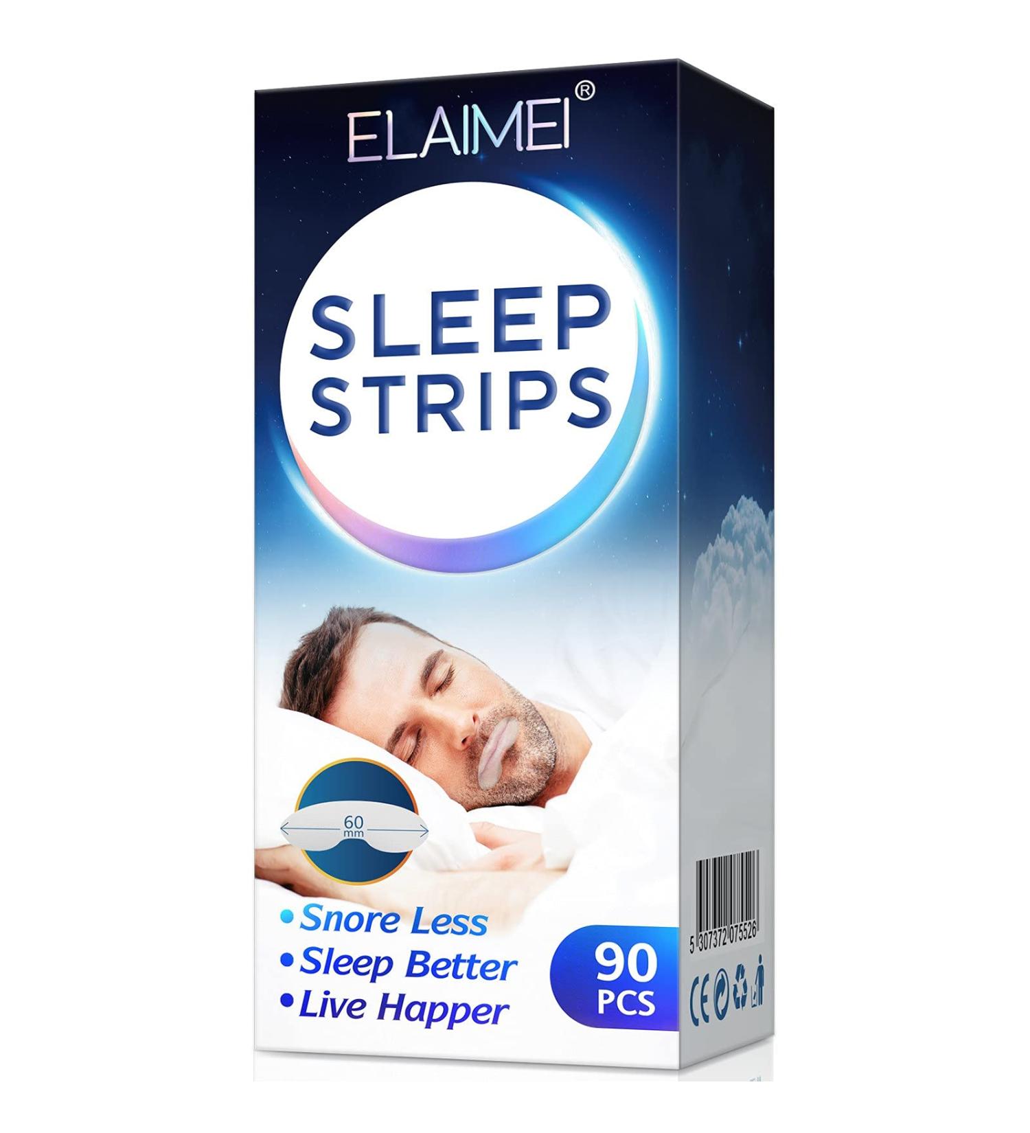 Snoring Sleep Aid Patch - Nasal & Mouth Shutting for Better Breathing and Skin Care - White, One Size - Buy Online on GoSupps.com