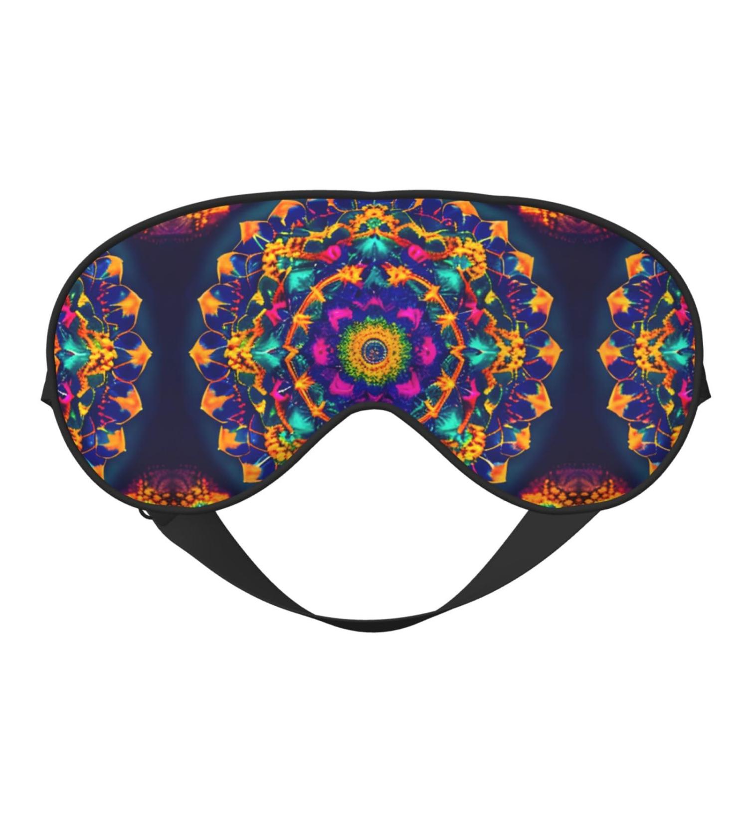 Mandala Pattern Unisex Eye Mask | Soft Comfortable Light-Blocking Sleeping Mask for Travel & Sleep - Buy Online on GoSupps.com