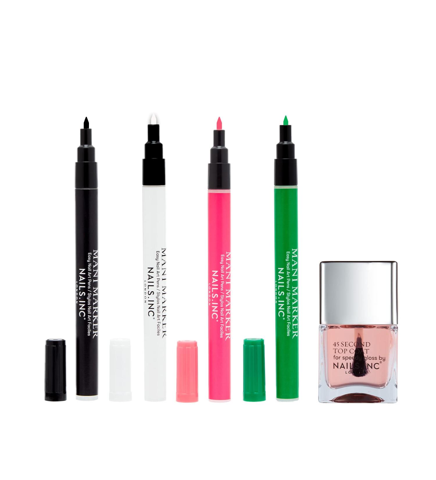 Nails.INC Easy Nail Art 5-Piece Nail Pen Set - Create Stunning Designs at Home - Buy Online on GoSupps.com