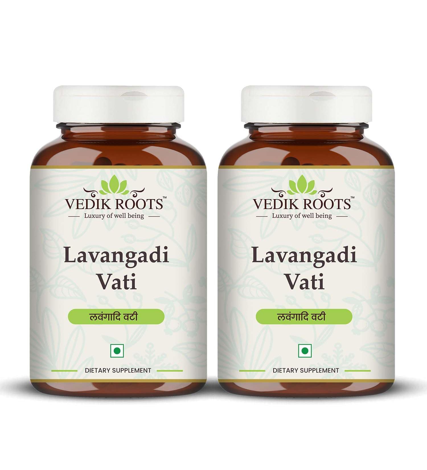 VEDIKROOTS Lavangadi Vati - for Relieving Nasal Congestion Ayurvedic Supplement for Respiratory Issues Support Healthy Digestion 240 Tab (Pack-2) - Buy Online on GoSupps.com