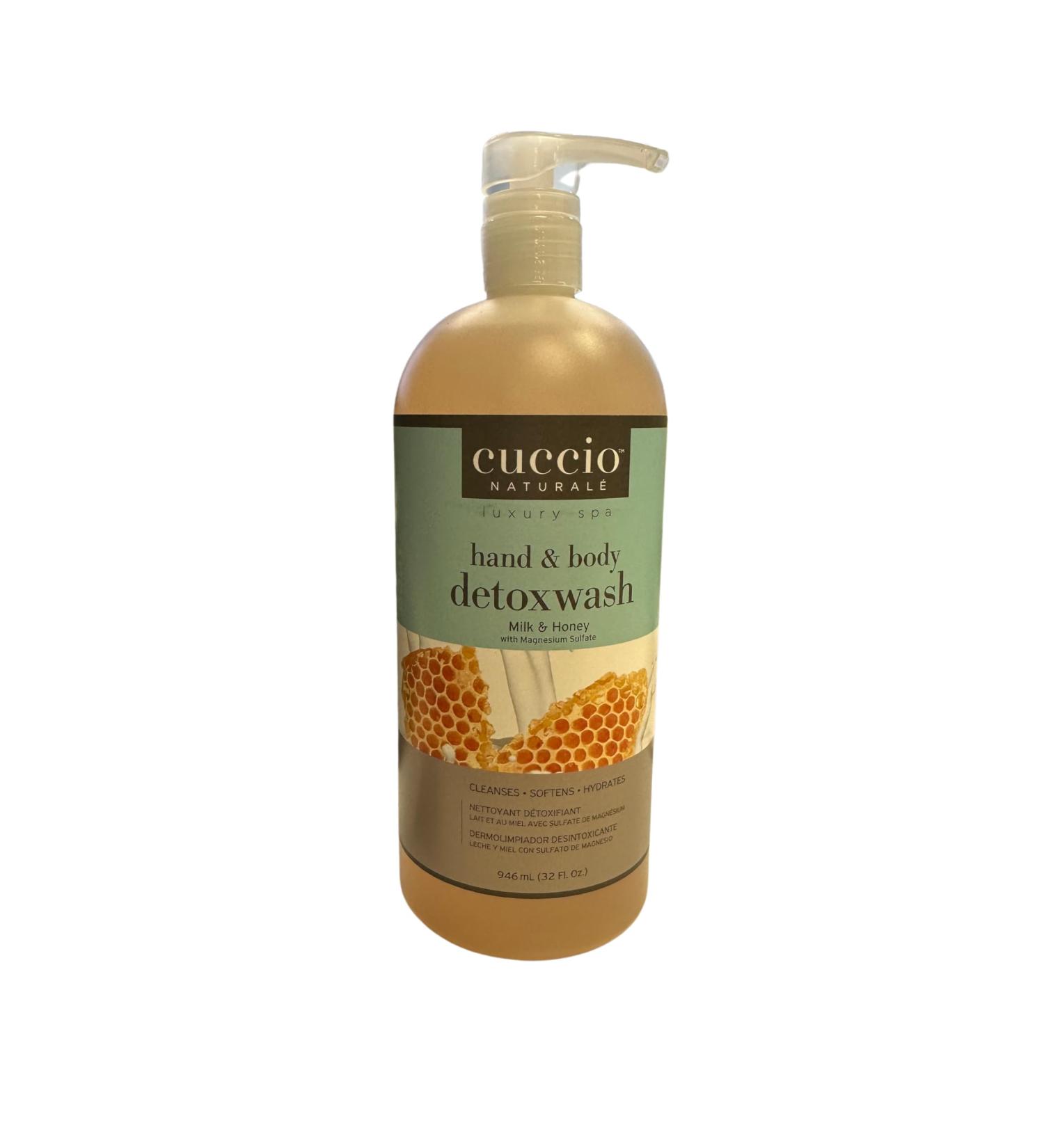Cuccio Naturale Daily Hand & Body Detoxwash - Soothes And Softens Gentle Exfoliation Process - Smooth And Radiant Results - Milk and Honey - 32 Oz Scrub