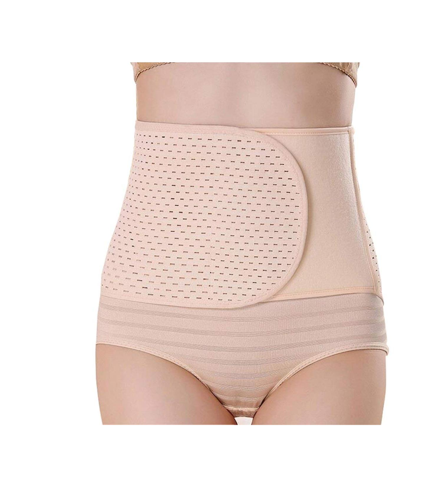 QUUPY Postpartum Belly Wrap - Adjustable Body Shaper & Abdominal Binder for Postnatal Support - Slimming Breathable Women's Waist Band - Buy Online on GoSupps.com