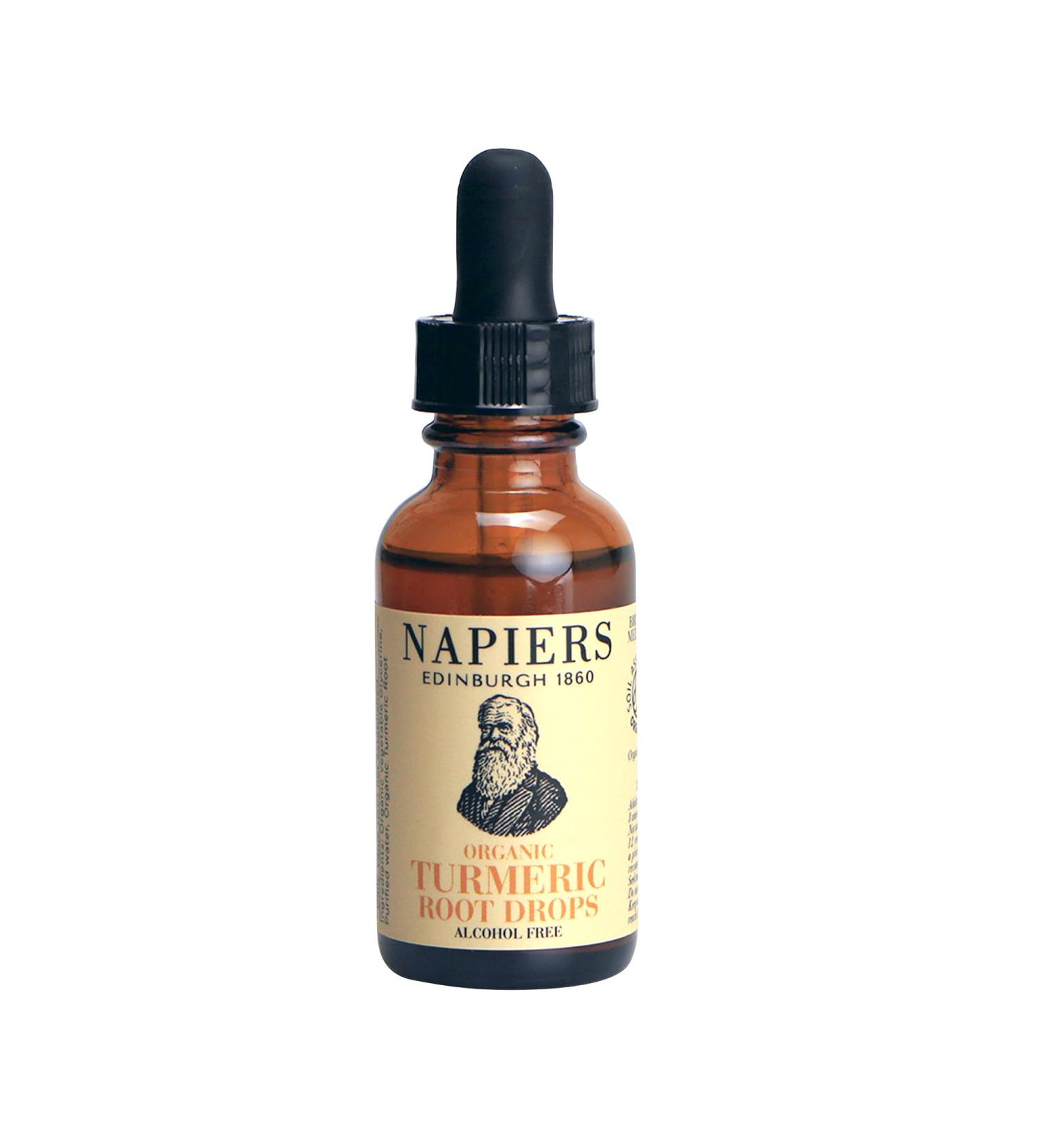 Napiers Organic Turmeric Root Tincture Drops - Alcohol-Free Herbal Supplement 30ml - Buy Online on GoSupps.com