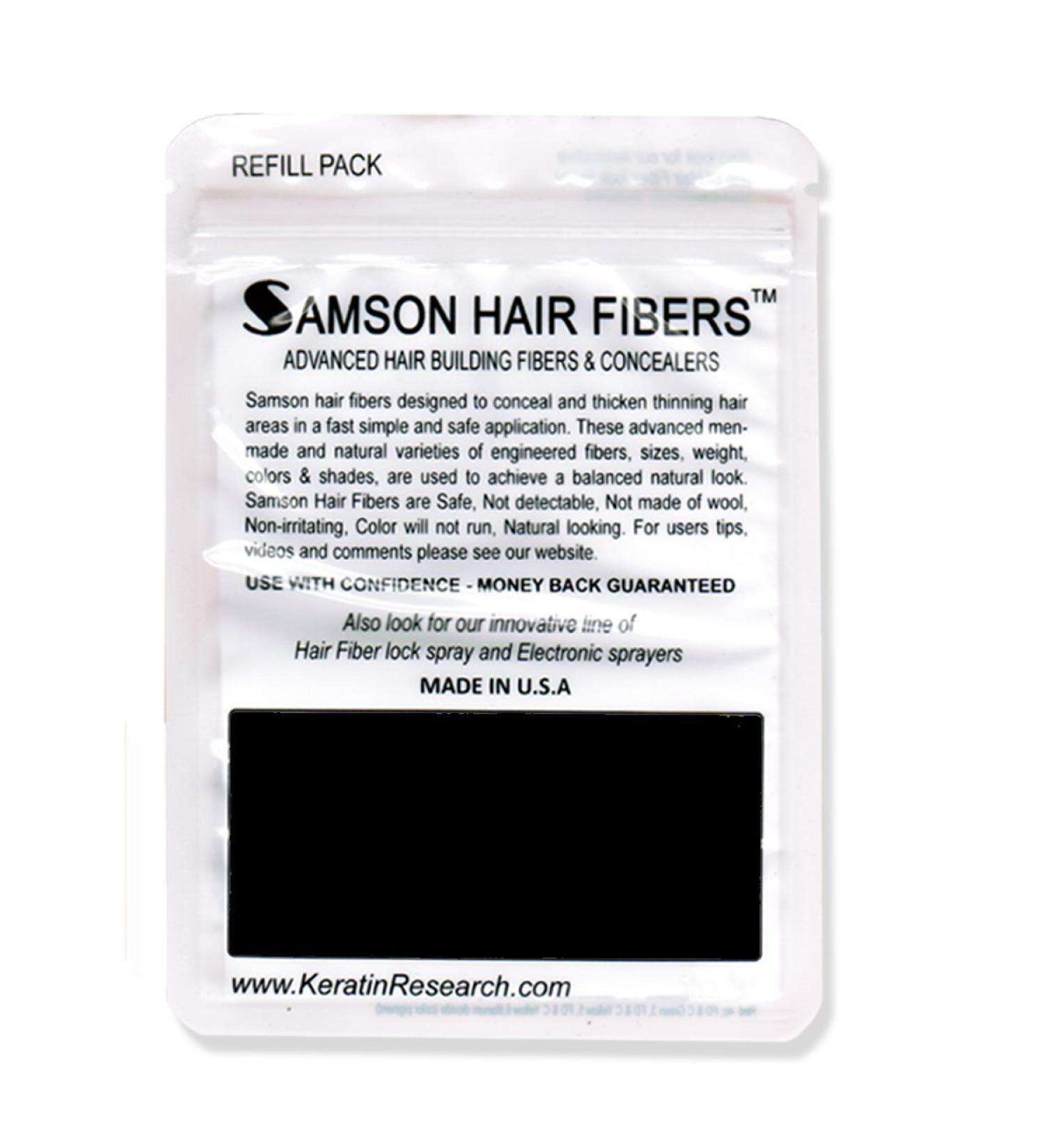 Dark Gray Hair Fiber Refill Kit by Samson | 25g Hair Loss Concealer Made in USA - International Shipping Available - Buy Online on GoSupps.com