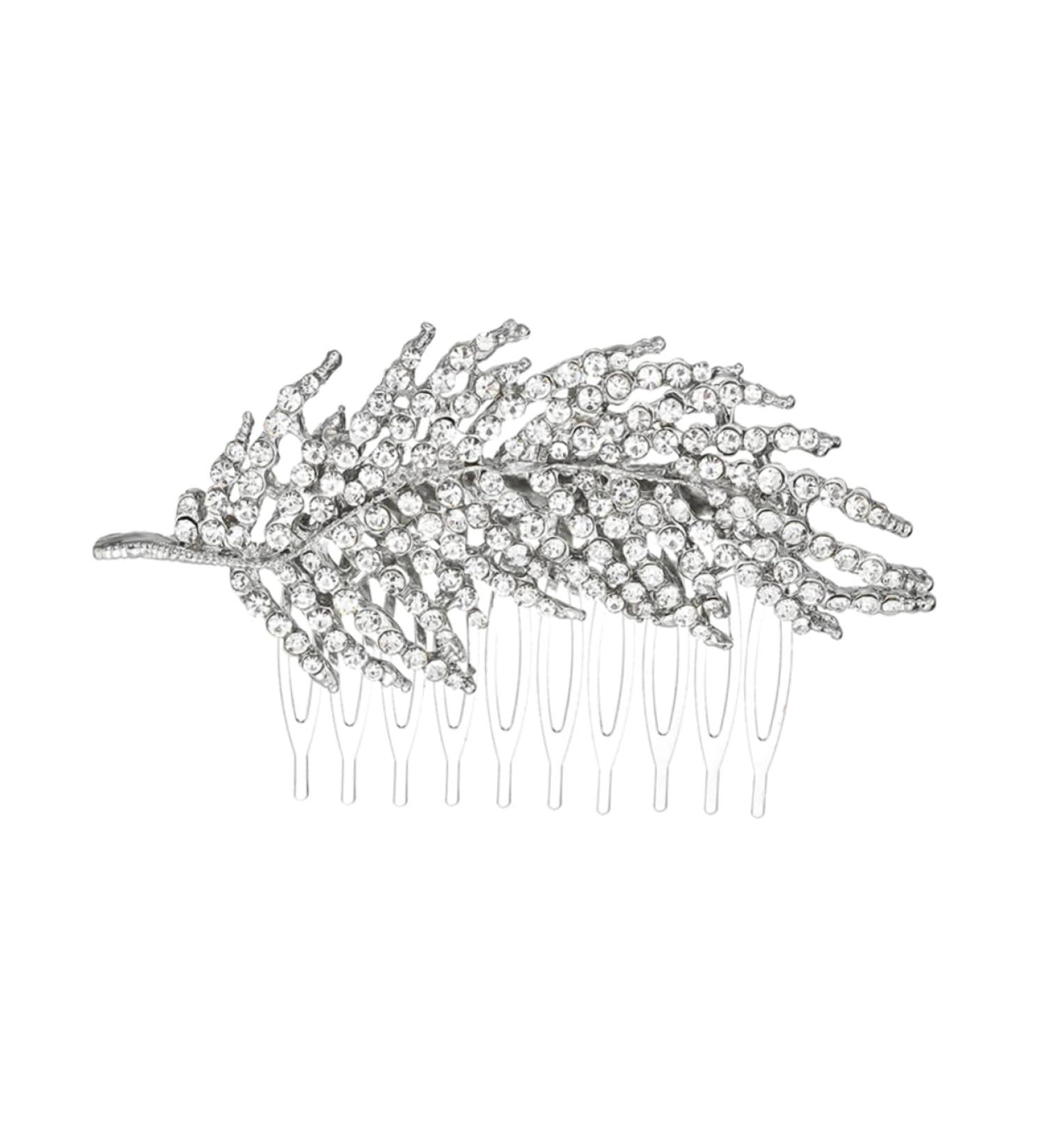 FRCOLOR Hair Teasing Comb Wedding Hair Accessories Rhinestone Headpiece Rhinestone Barrettes Pearl Hair Pin Bridal Hair Clip Rhinestone Hairpins Pearl Hair Clip Leaves Bride Hair Dryer - Buy Online on GoSupps.com