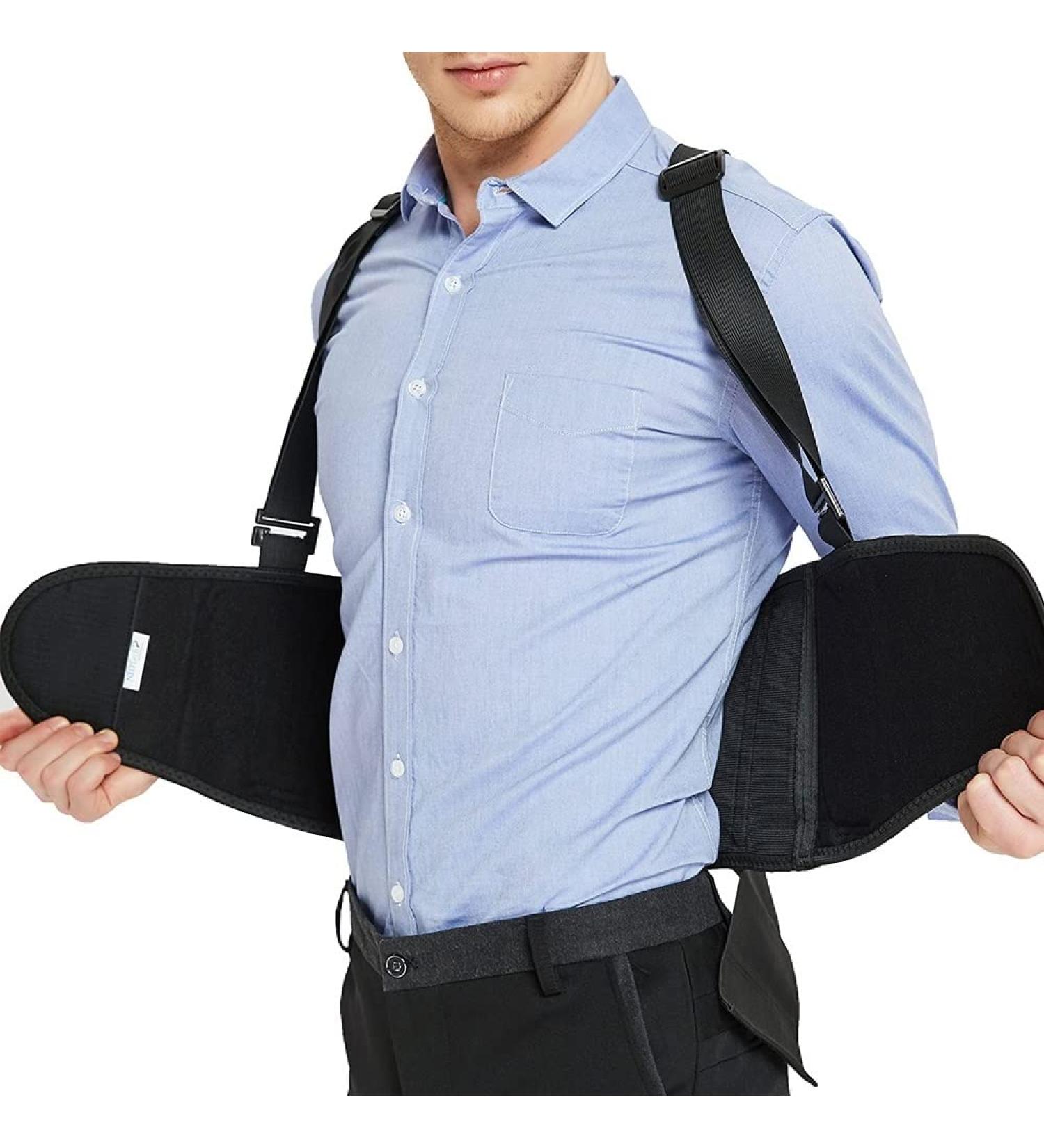 Adjustable Waist Support Belt | Industrial Back Support for Weight Lifting | Medical Lumbar Spine Relief | Shoulder Straps | Pain Relief & Comfort - Buy Online on GoSupps.com