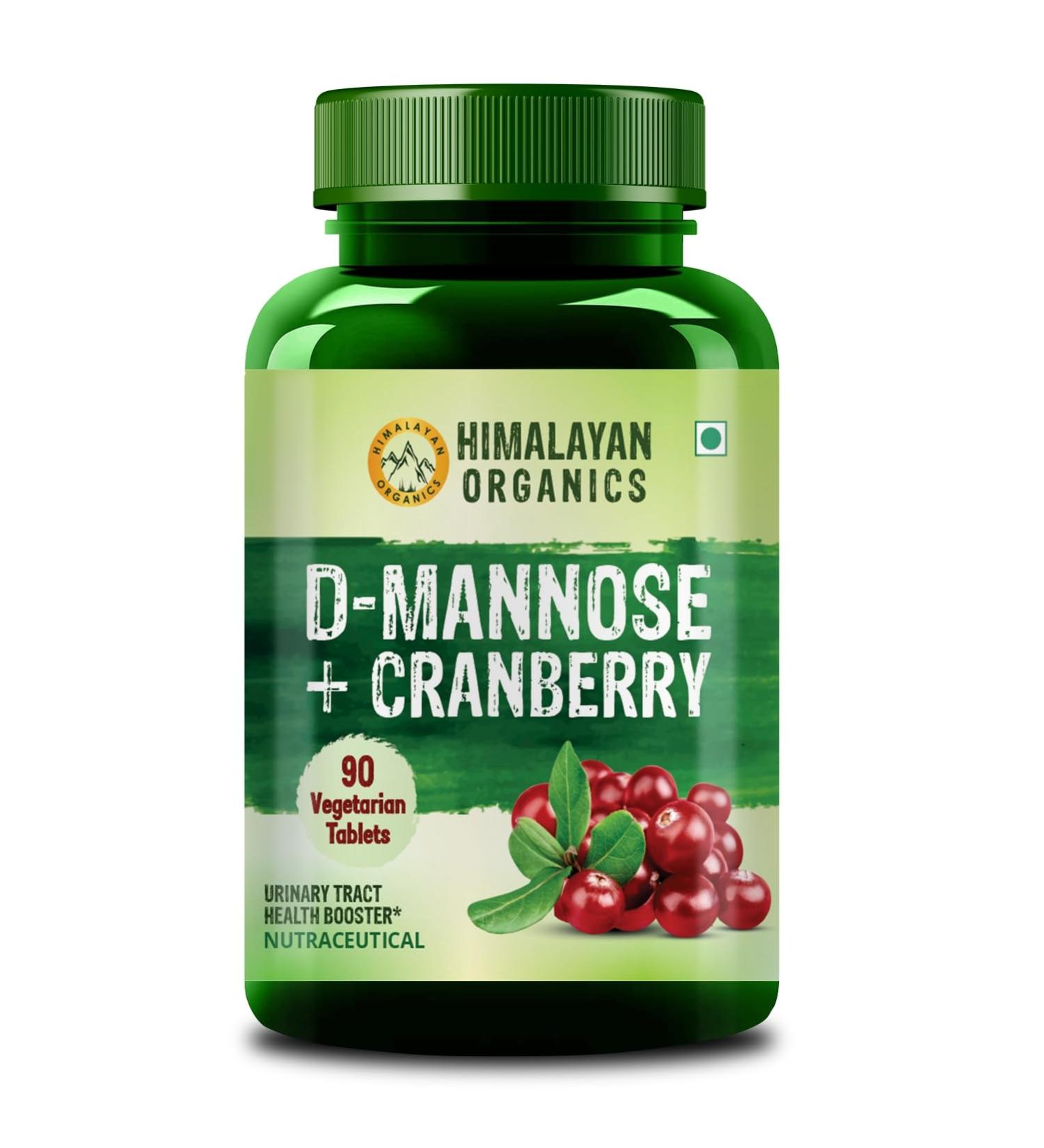 Buy Organics D-MANNOSE + Cranberry Supplement for Kidney Health | Antioxidant for Bladder Infections & UTI | 90 Tablets for Men & Women | International Shipping Available - Buy Online on GoSupps.com