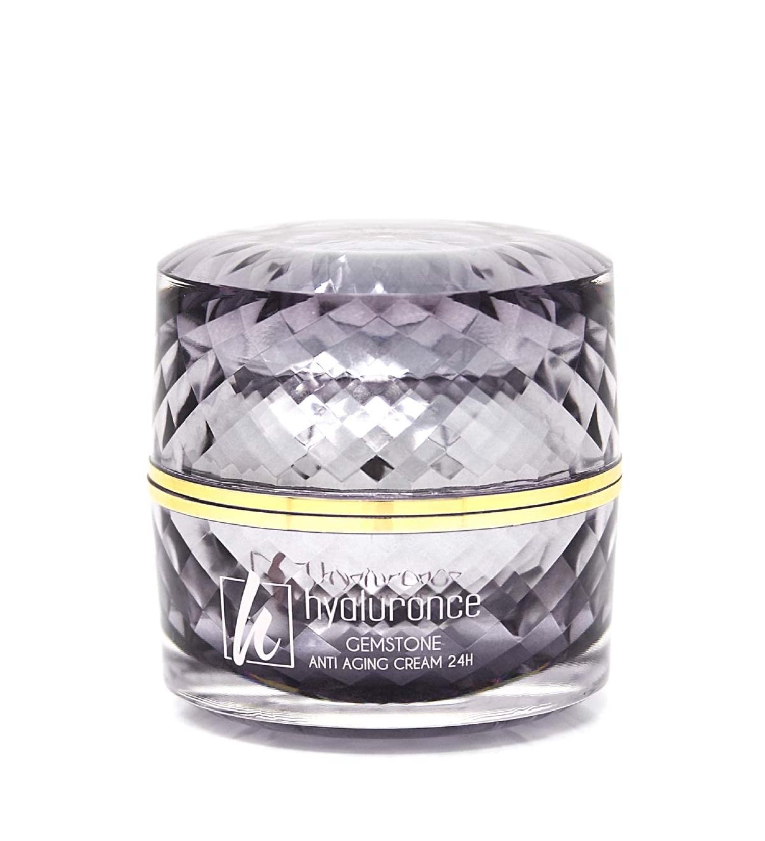 Hyaluronce Gemstone Cream 24h | Anti-Aging Facial Care with Gemstones | Wrinkle Reduction & Moisturizing | Ideal for Dry & Mature Skin 50ml - Buy Online on GoSupps.com