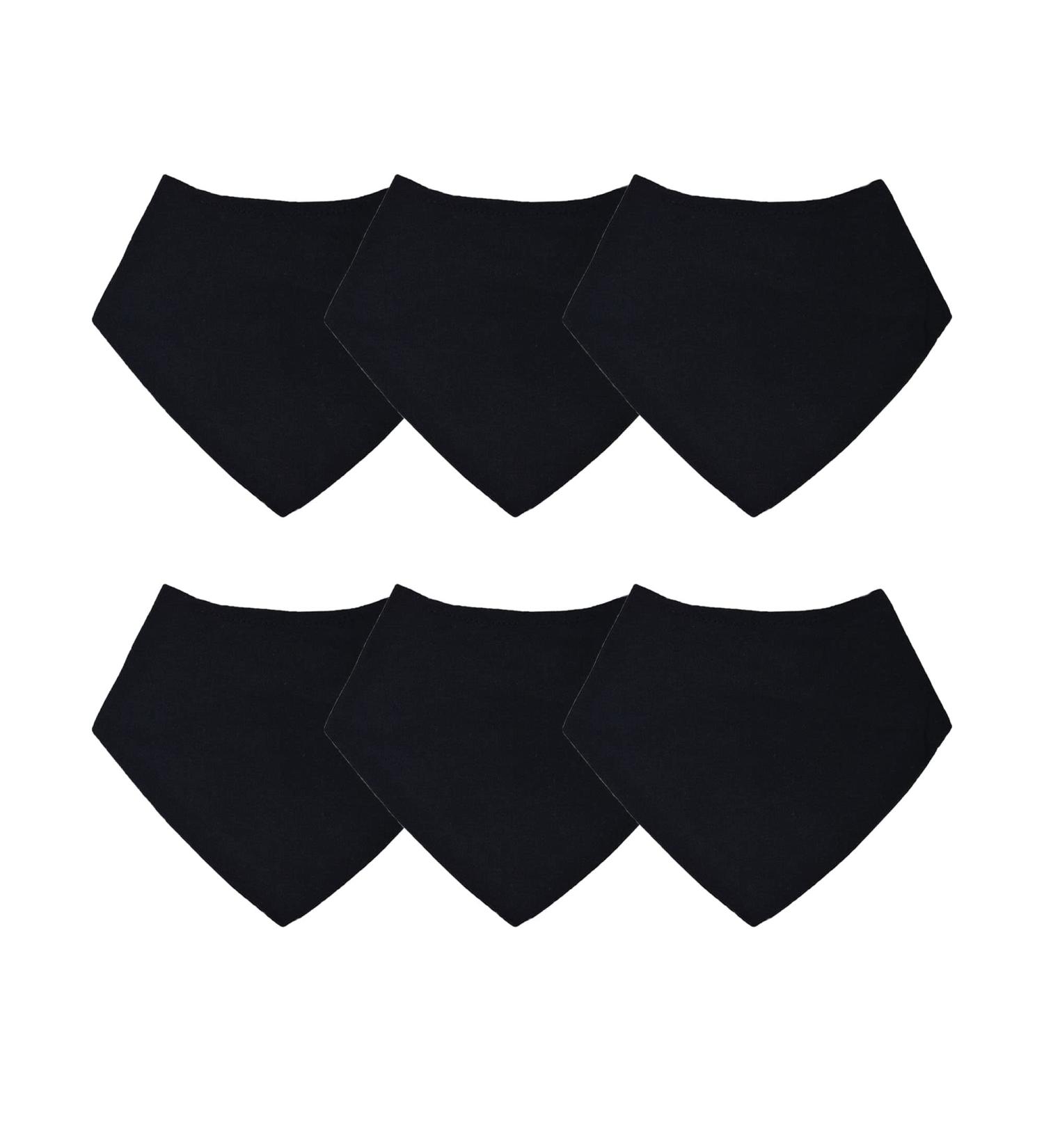 Royal Icon Baby Bandana Bibs - Stylish & Functional Dribble Bibs for Newborns 0-6 Months - Soft & Absorbent Boys and Girls Bibs Set 6Pc Black - Buy Online on GoSupps.com