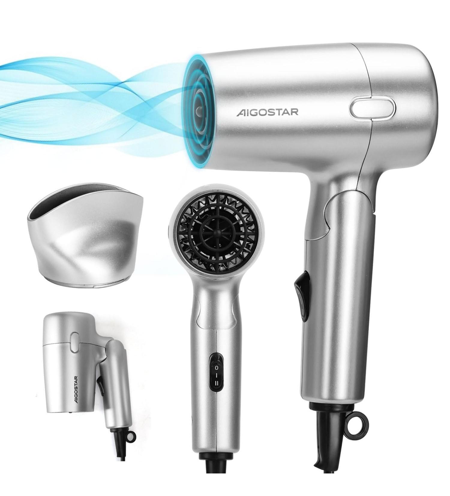 Buy Aigostar Travel Hair Dryer - Foldable Portable 2 Speeds & Safety Protection - Perfect for International Shipping - Buy Online on GoSupps.com