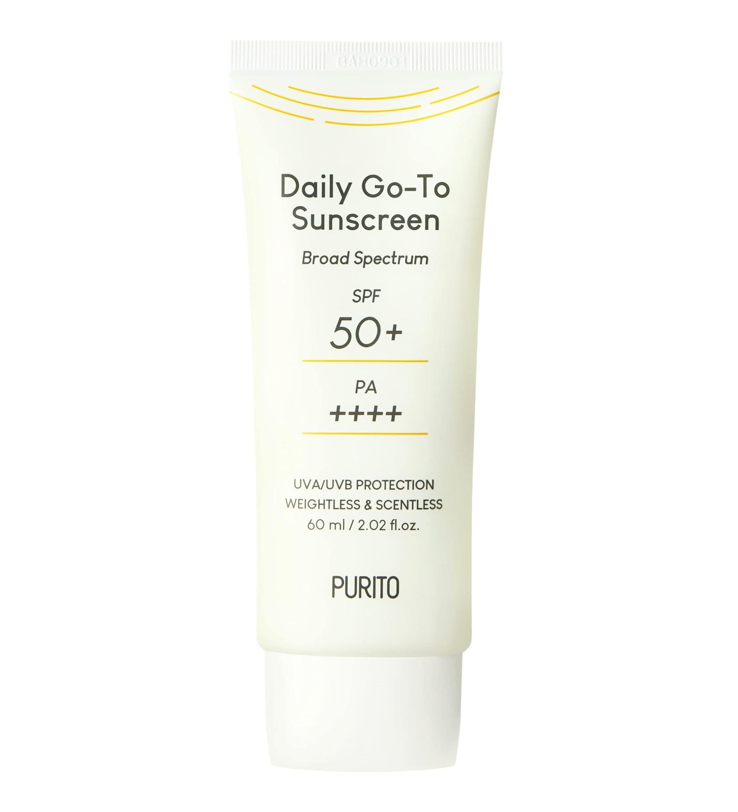 PURITO Daily Go-To Sunscreen 60ml SPF 50+ PA++++ | UVA/UVB Protection | Broad-Spectrum | Safe & Soothing Ingredients - Buy Online on GoSupps.com