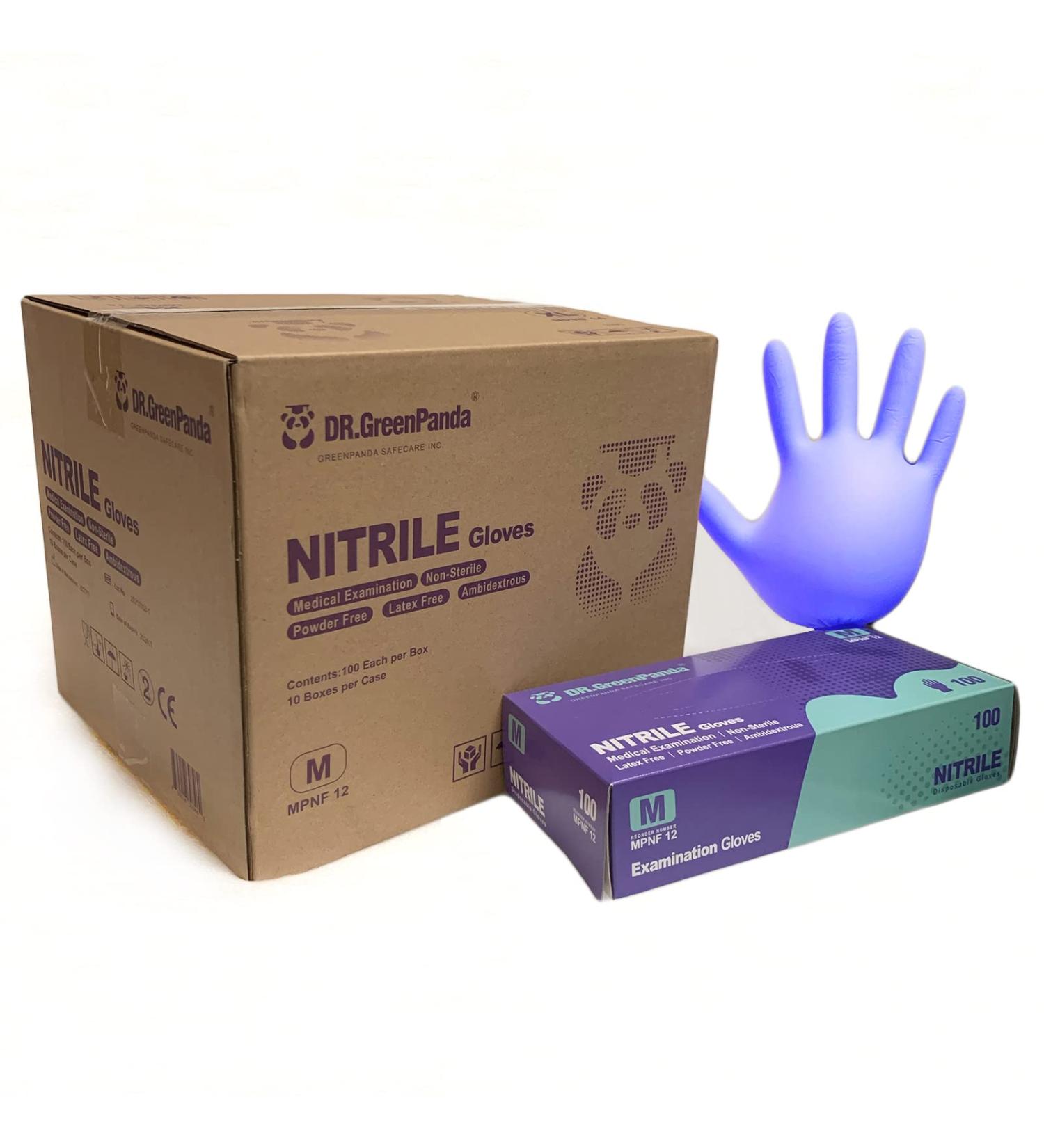 Dr.GreenPanda Blue Nitrile Medical Exam Gloves - 1000pcs, Latex&Powder Free, 3mil, Medium - Ideal for Healthcare, Food Prep, Cooking, Cleaning - Multipurpose Gloves - Buy Online on GoSupps.com