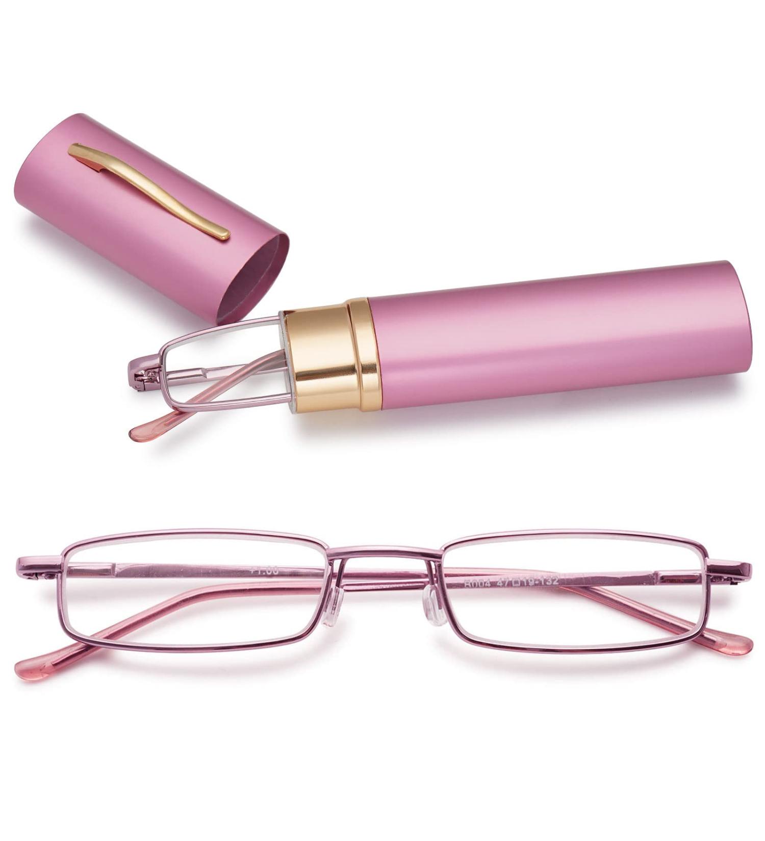 Buy Magimodac Anti Blue Light Reading Glasses for Men & Women - Prescription Filter 2.5 Dioptries Narrow Fit Stylish Metal Design - Buy Online on GoSupps.com