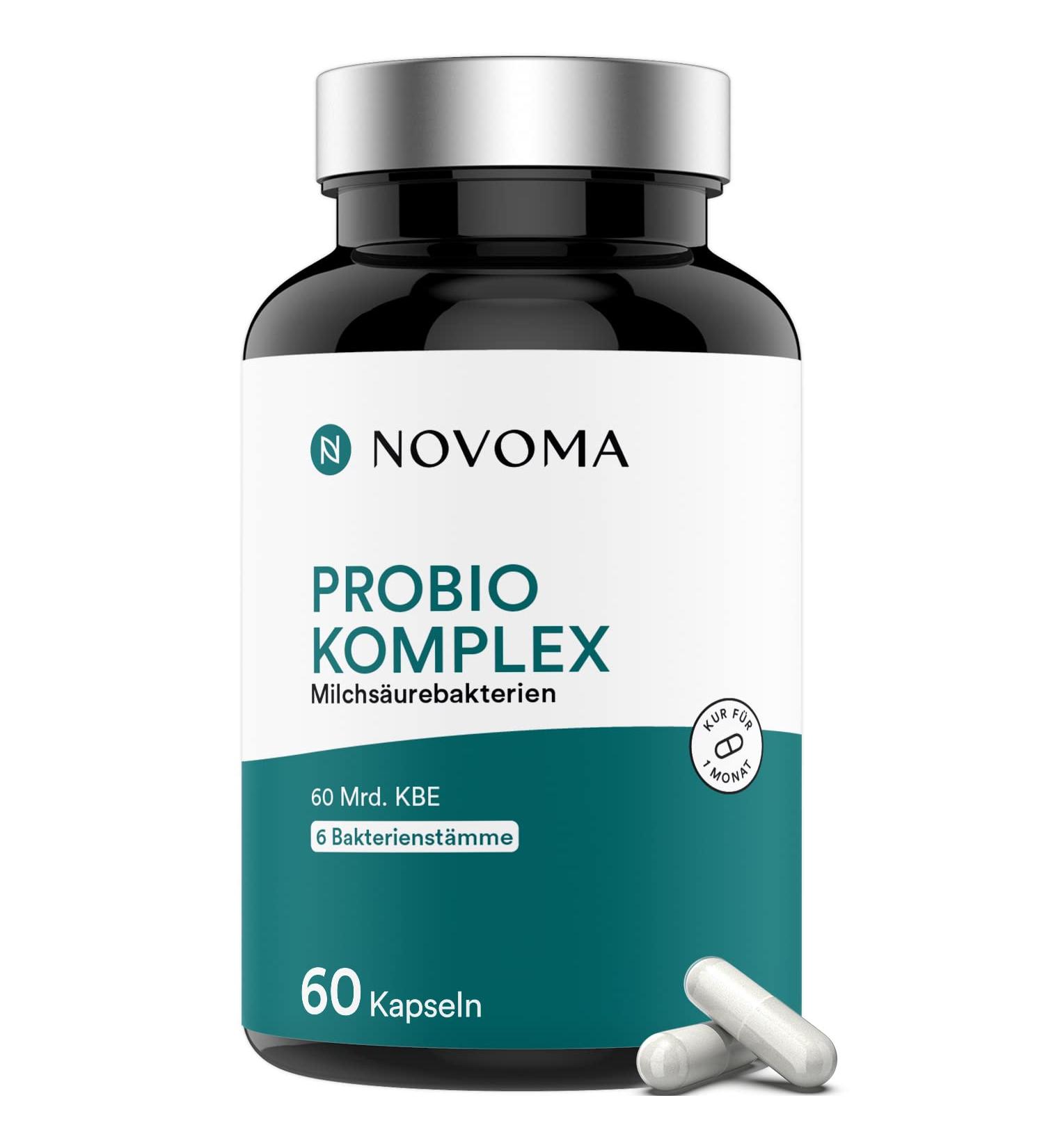 Novoma Probio Formula probiotic complex for the intestinal flora 60 billion KBE/day 6 natural tribes milk fan 60 vegan gastrointestinal -resistant capsules