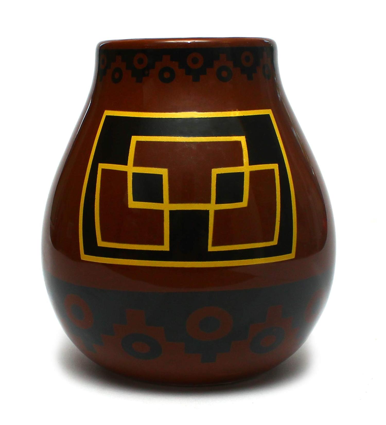 Mate Green Calabasse for Yerba Mate Brown Black Yellow 350 ml - Buy Online on GoSupps.com