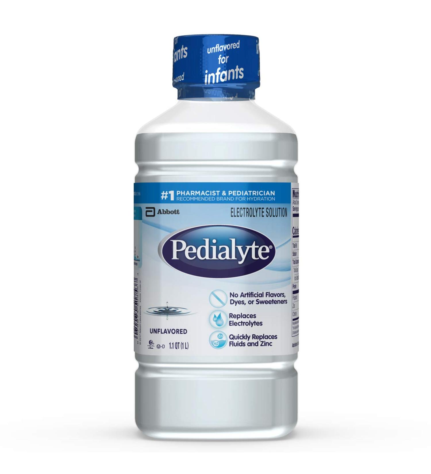 Pedialyte Electrolyte Solution 1L - Hydration Drink (Unflavored) - Buy Online on GoSupps.com