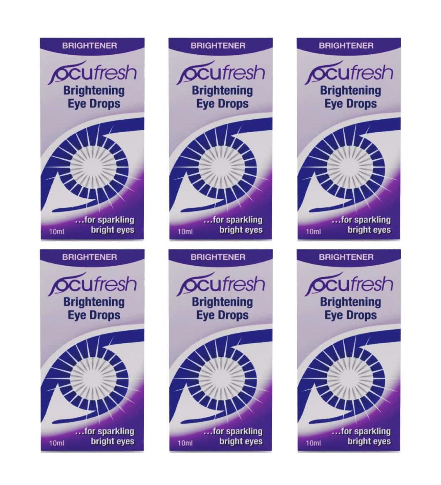  6pack Ocufresh Brightening Eye Drops | Eye Drops for Tired & Dry Eyes | Sterile & Lab Tested 6 Pack - Buy Online on GoSupps.com
