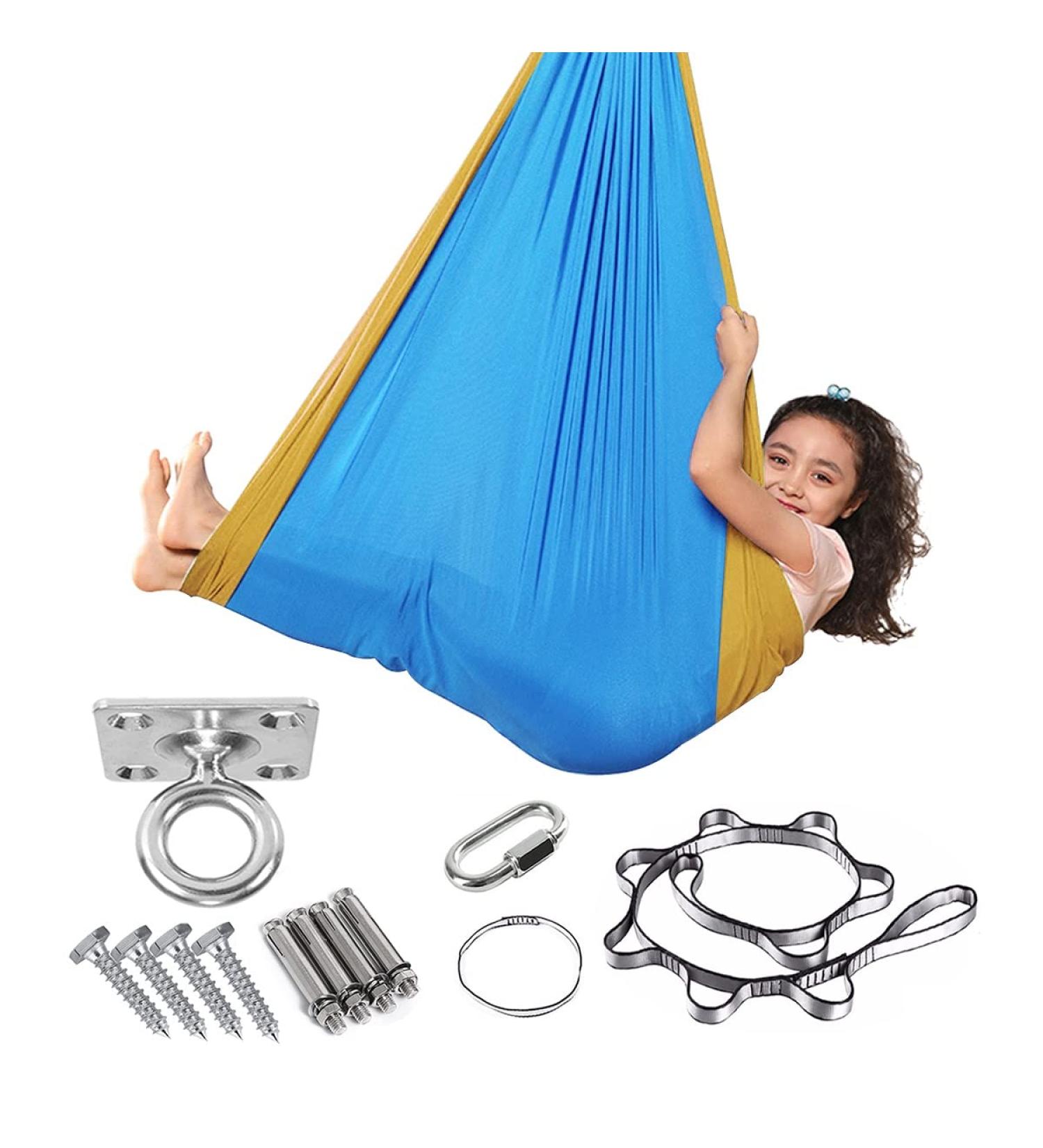 SSIMOO Sensory Socks for Children with Autism & Processing Disorders - Blue/Gold One Size | International Shipping Available - Buy Online on GoSupps.com