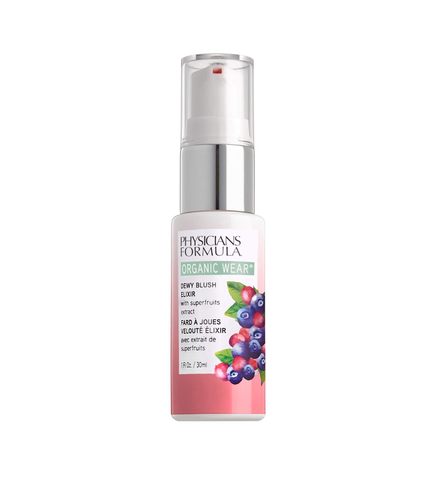 Physicians Formula Organic Wear Dewy Blush Elixir - Pink Berry 0.5 fl oz | Natural Radiance - Buy Online on GoSupps.com