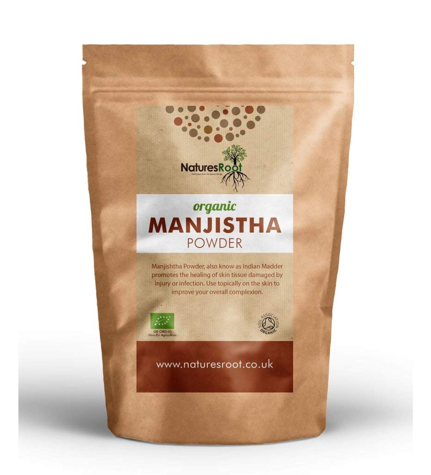 Organic Manjistha Powder 125g - Ayurvedic Herbal Blood Purifier for Healthy Skin - Natures Root - Buy Online on GoSupps.com