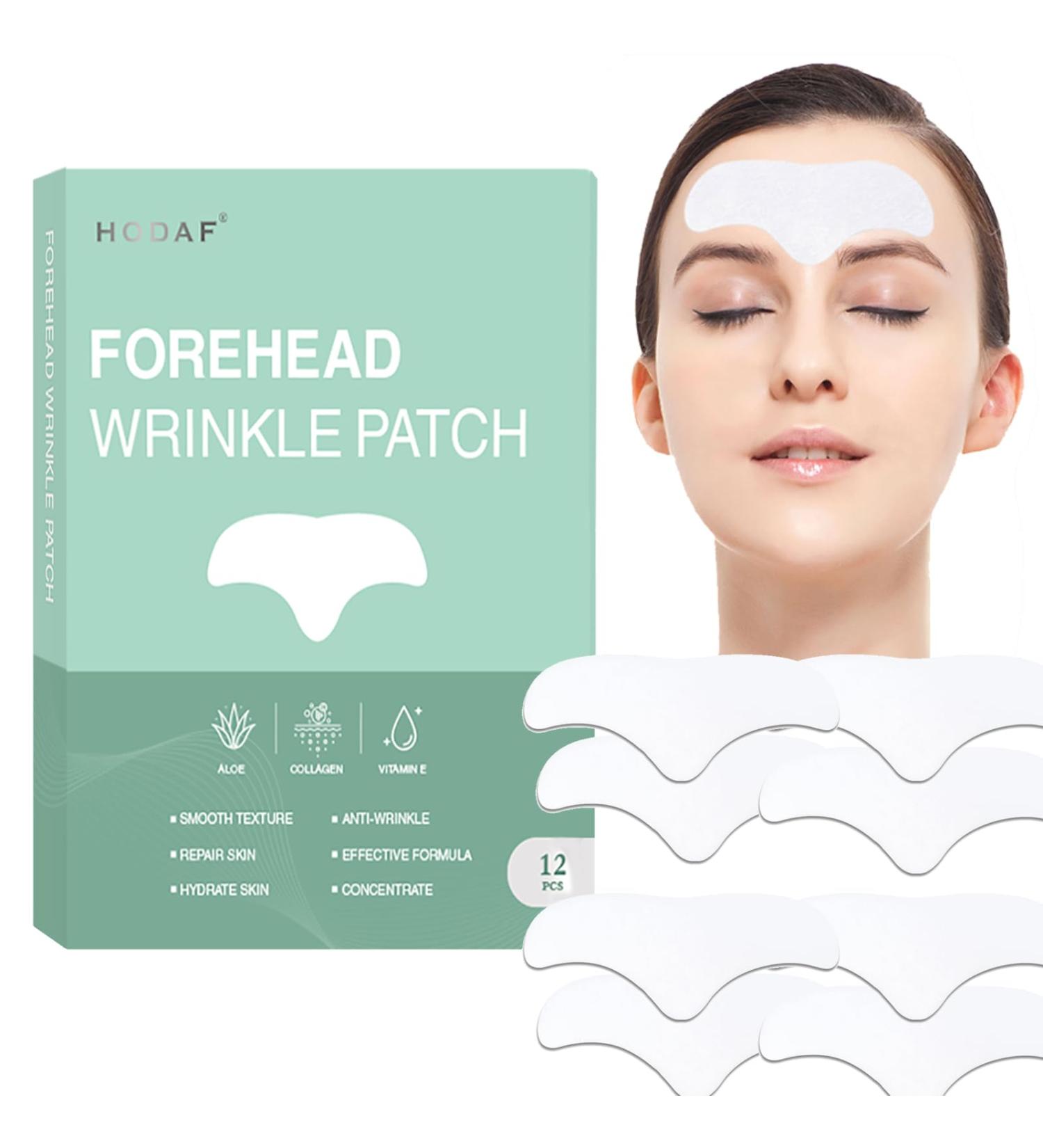 Shop FDA Cleared Forehead Wrinkle Patches - 12 Pcs with Vitamin E & Aloe for Smooth Fine Lines & Wrinkles - Buy Online on GoSupps.com