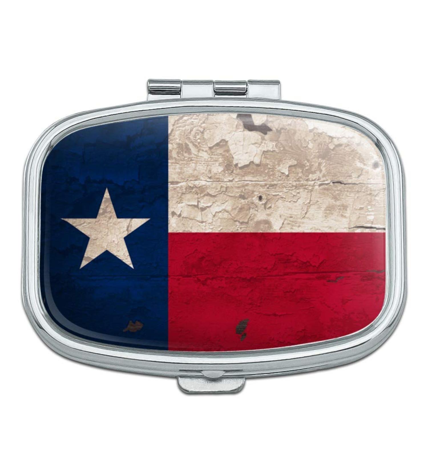 Rustic Texas State Flag Distressed Rectangle Pill Case | Unique USA Trinket Gift Box - Buy Online on GoSupps.com
