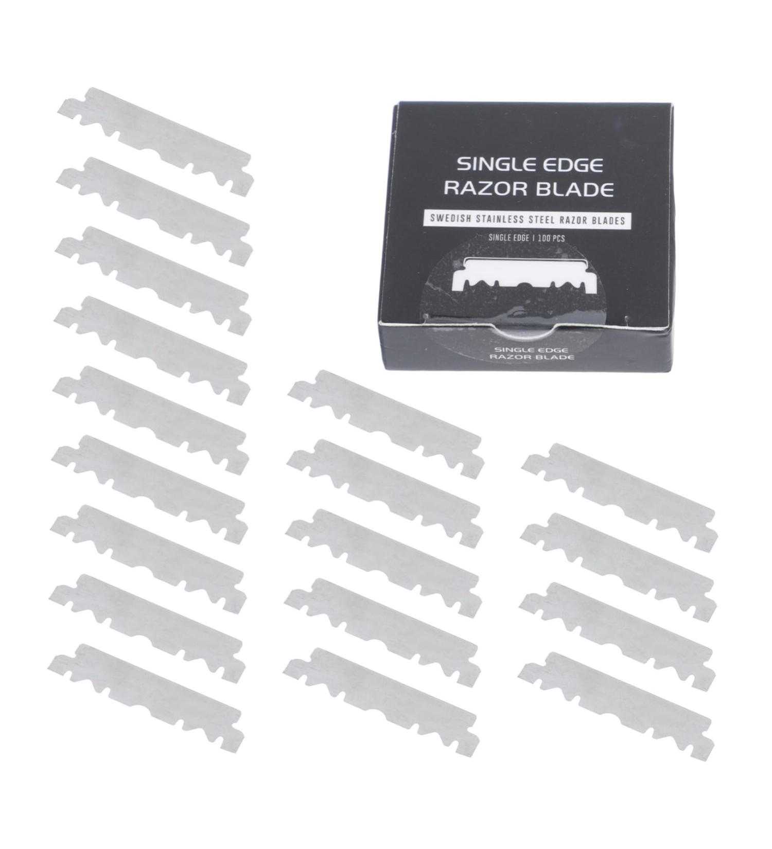 Magiclulu 500 STK Razor Blades - Professional Hairdressing & Face Shaving Razor | Stainless Steel Manual Cutter for Salon Use - Buy Online on GoSupps.com