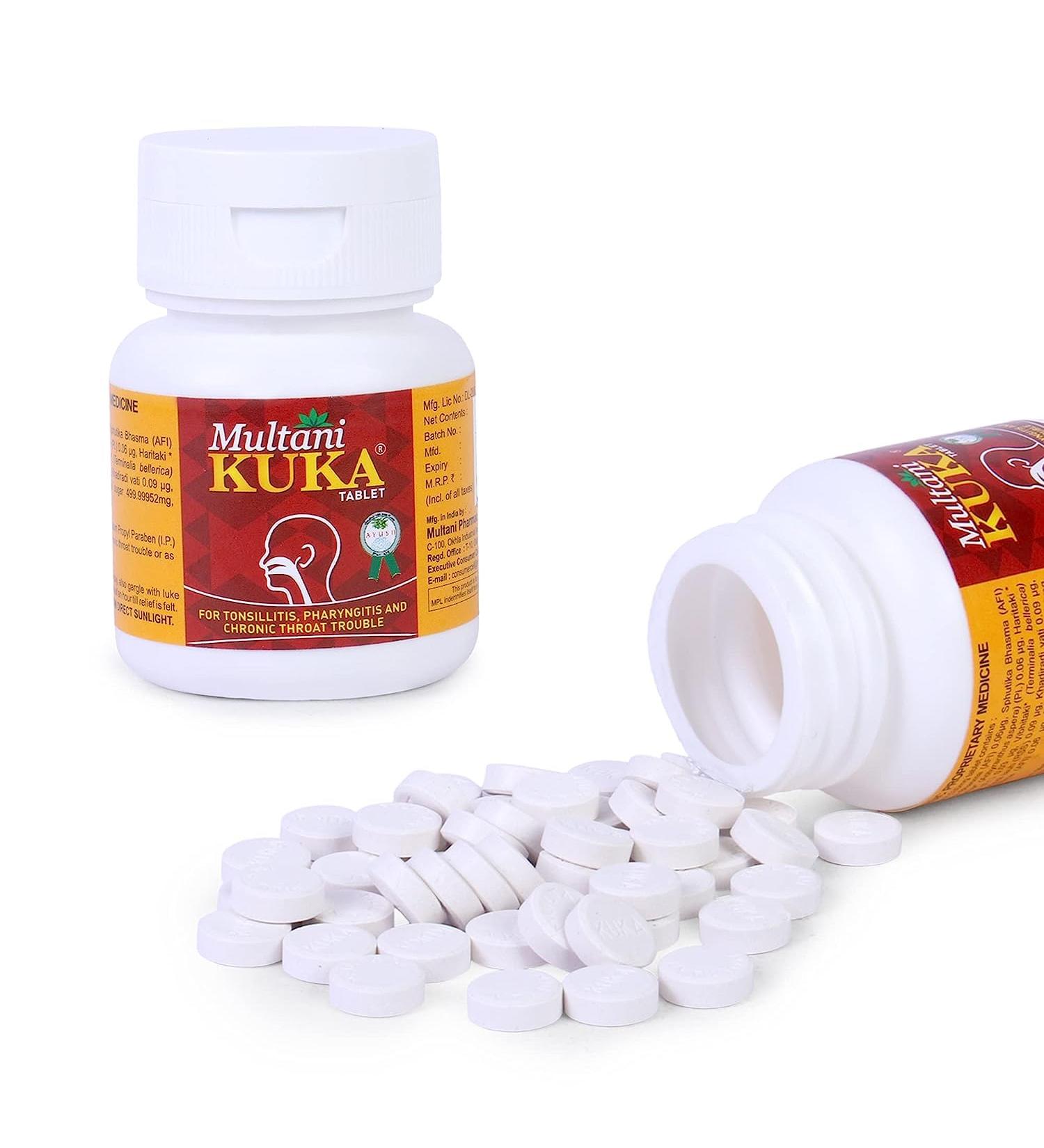 Dalal Kuka Tablet - Natural Ayurvedic Relief for Tonsillitis & Pharyngitis | 50 Tablets - Buy Online on GoSupps.com