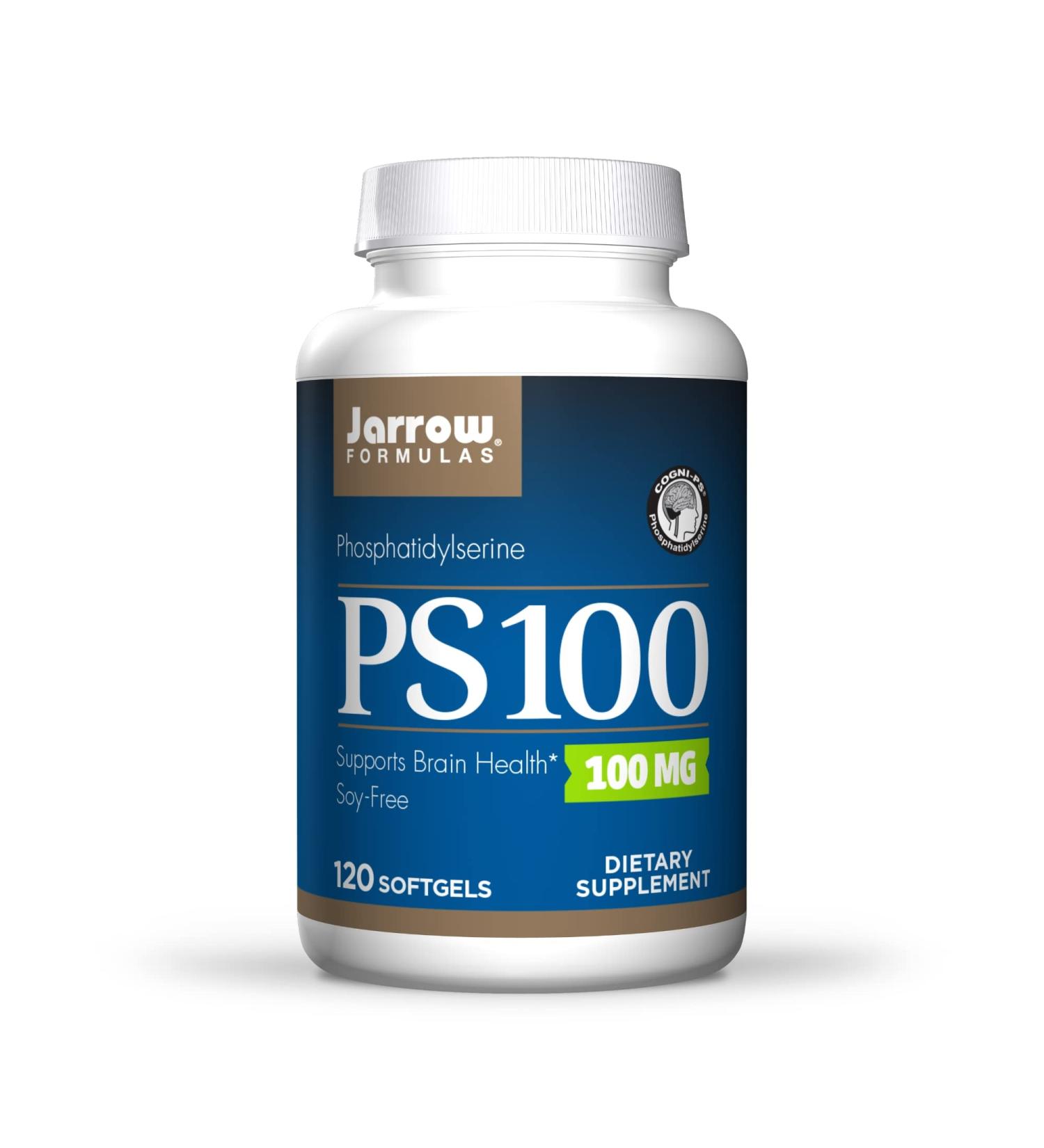 Jarrow Formulas PS 100 - Phosphatidylserine 100mg - 120 Softgels for Memory & Cognitive Support - Buy Online on GoSupps.com