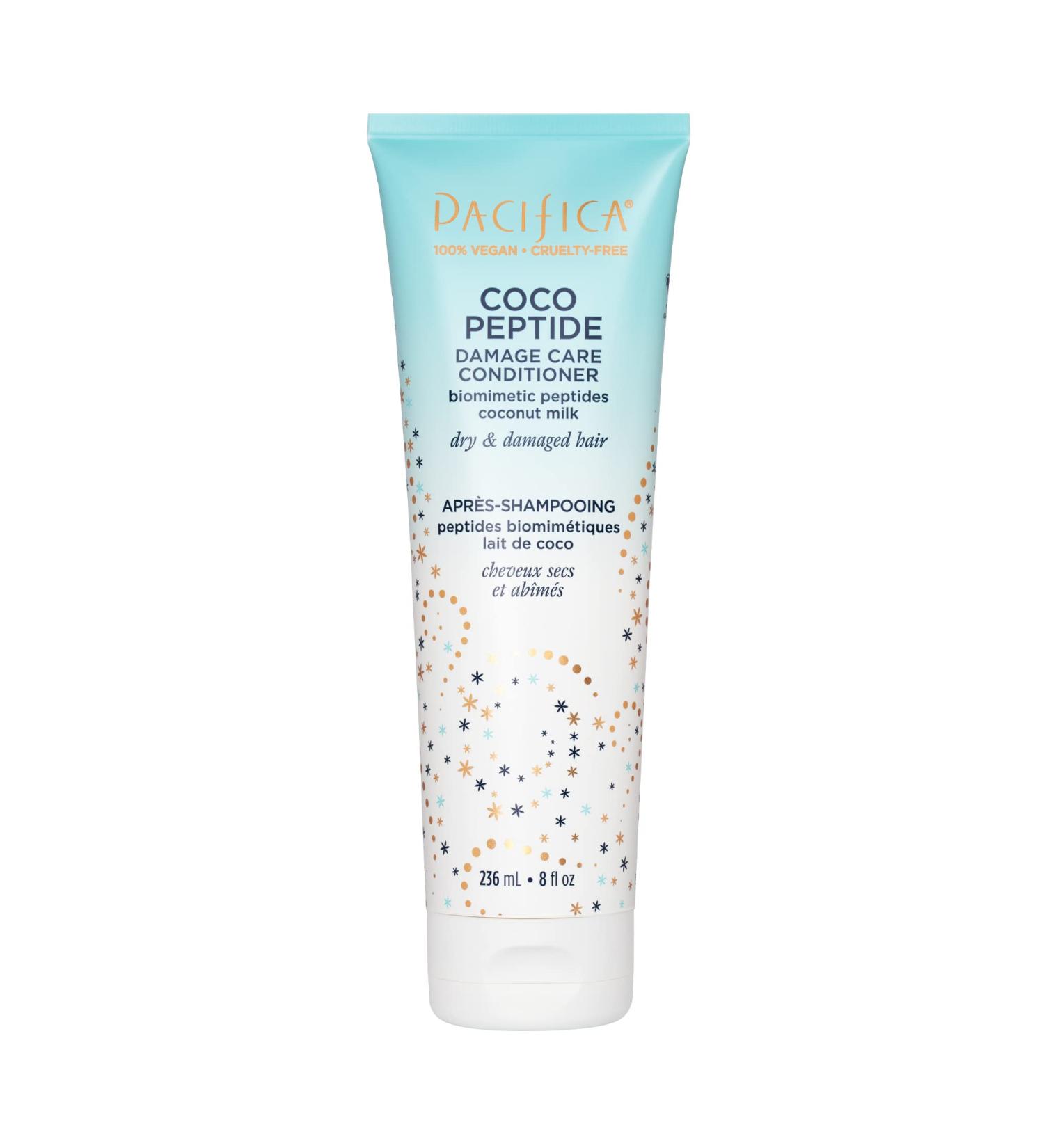 PACIFICA Beauty Coco Peptide Damage Care Conditioner - Repair Dry & Damaged Hair from Bleach, Color, and Chemical Services - With Coconut, Vitamin B5, and Peptide for Split Ends & Breakage - Buy Online on GoSupps.com