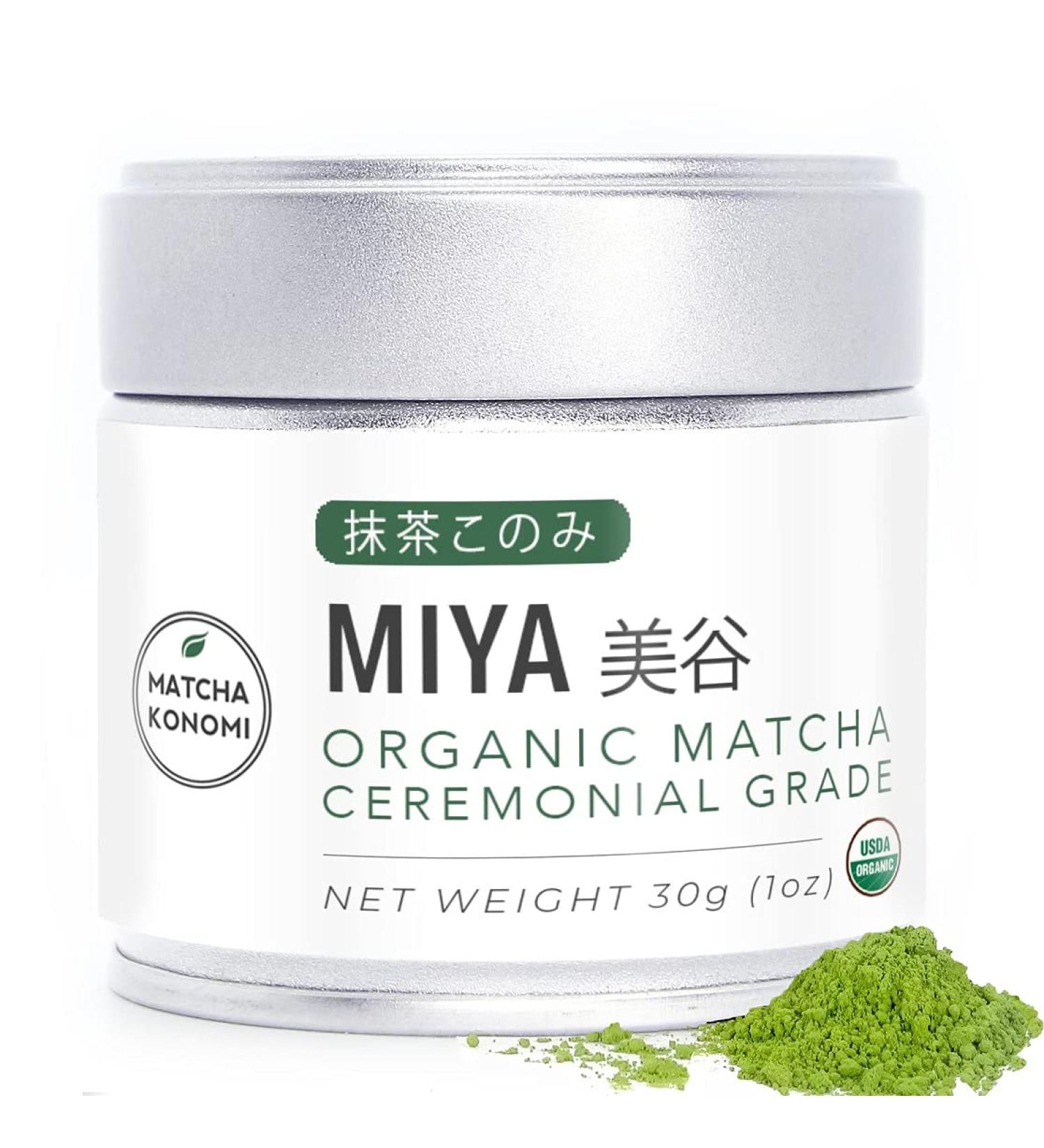 Miya Matcha 30g - Organic Japanese Matcha Green Tea Powder - First Harvest, Radiation Free, No Additives, Zero Sugar - USDA & KOAA Certified - Buy Online on GoSupps.com